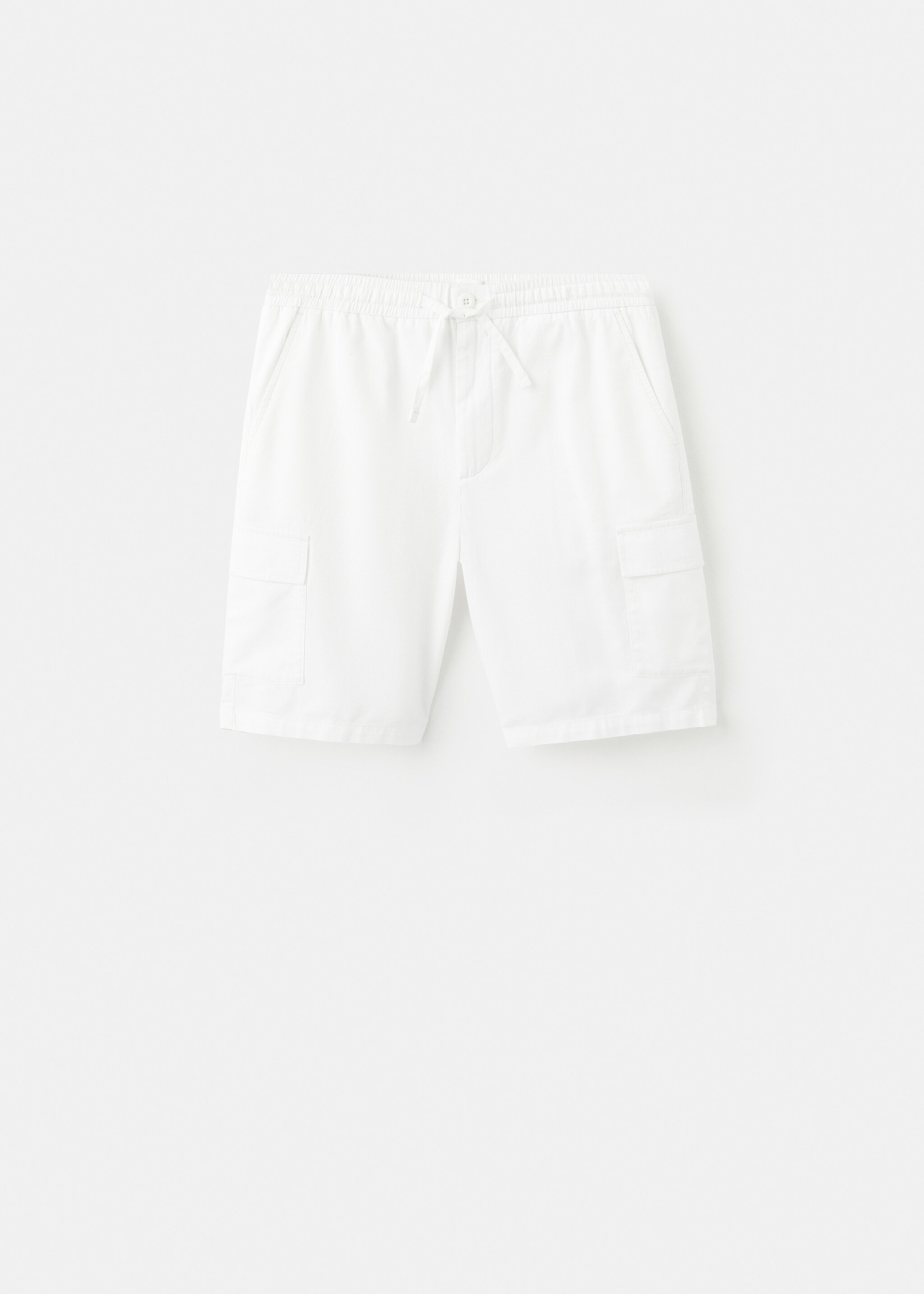 Bermudas cargo algodón lino - Artículo sin modelo, Blanco roto. Ref: 27065931-00.