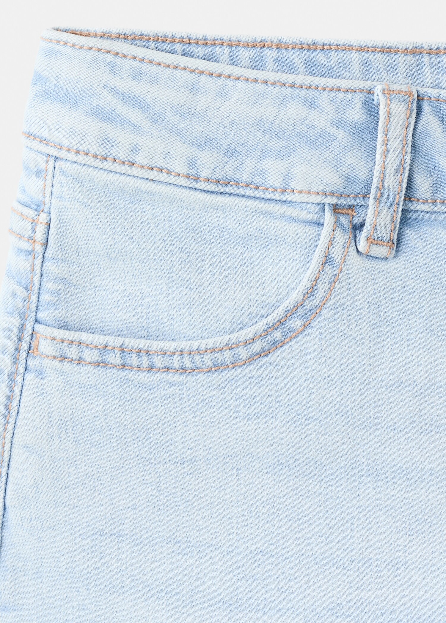 Straight-fit denim shorts - Details of the article 8