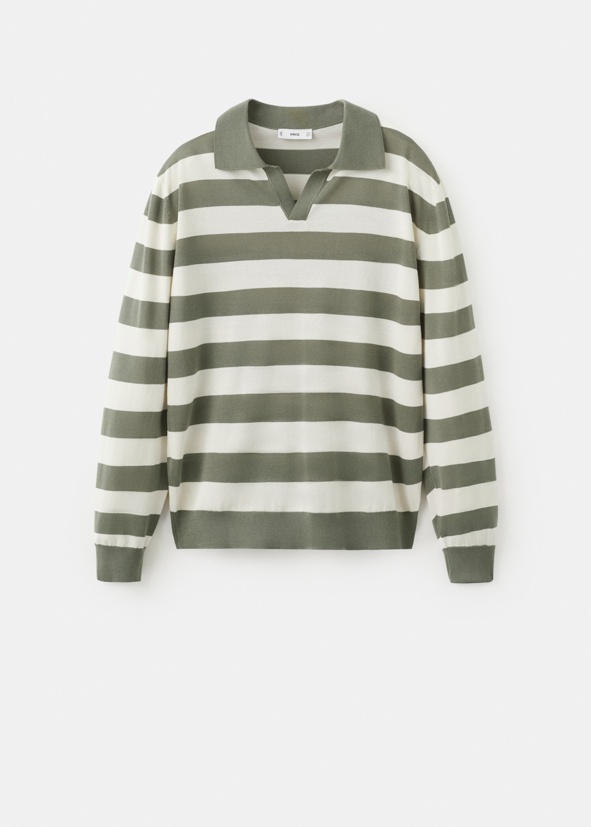 100% cotton fine knit polo jumper - Article without model, Forest Green. Ref: 27065937-00.