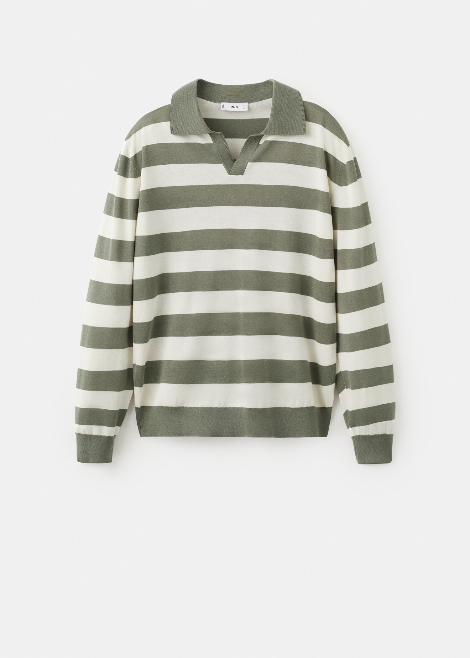 100% cotton fine knit polo jumper - Article without model