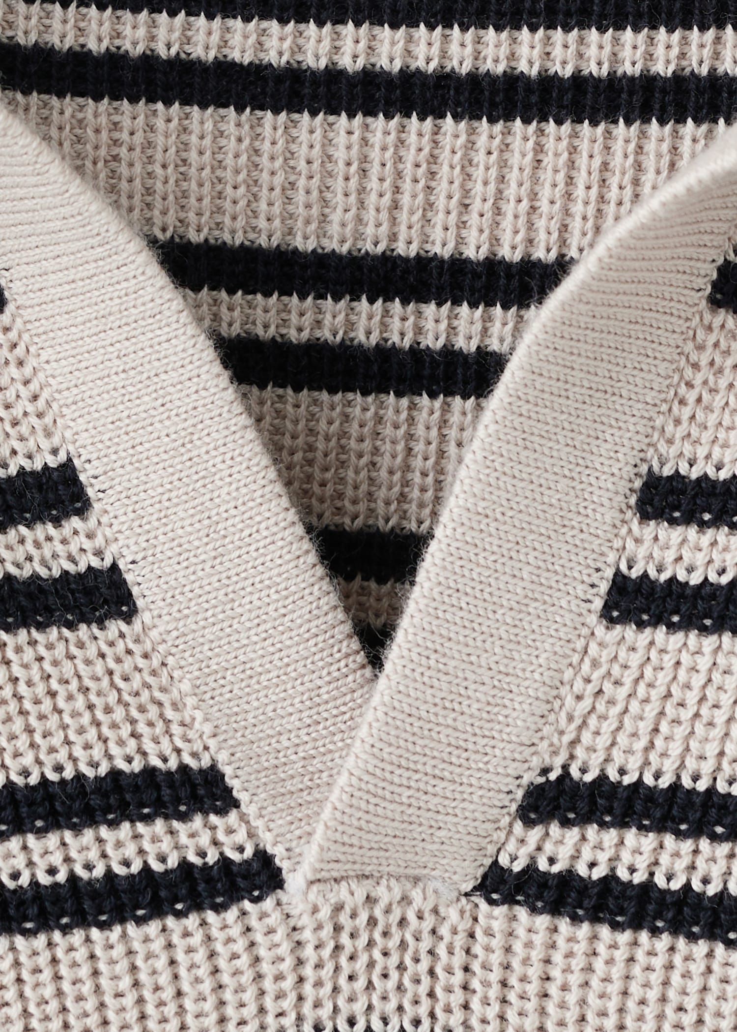 Striped 100% cotton knit polo - Details of the article 8