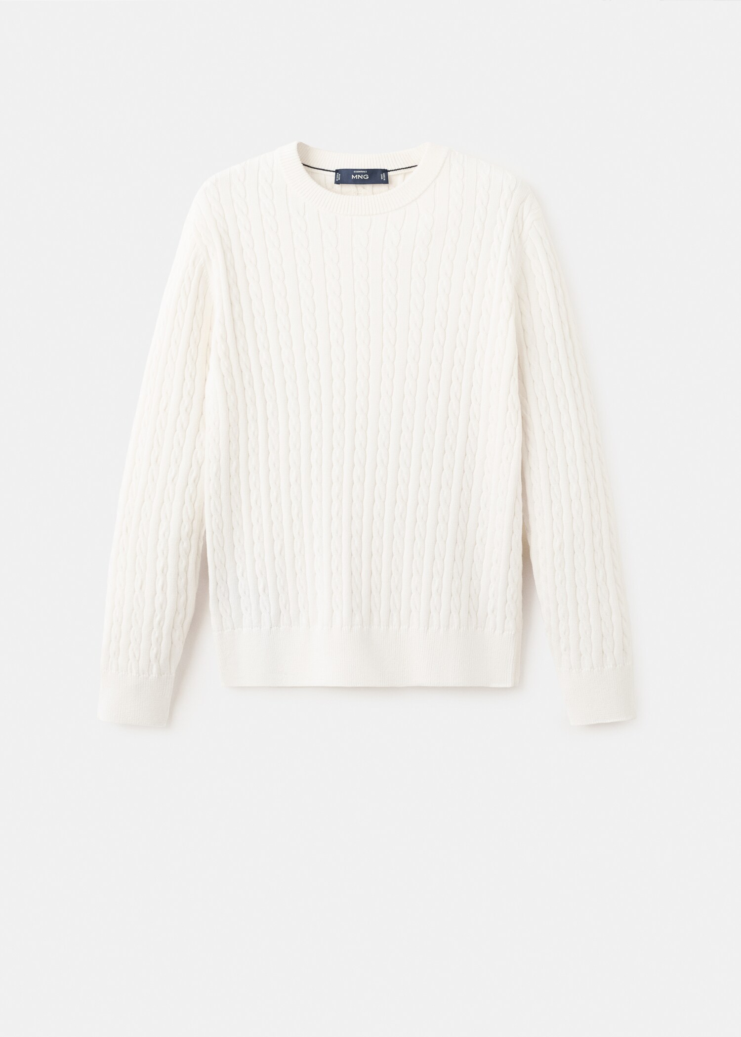 100% cotton cable knit sweater - Article without model