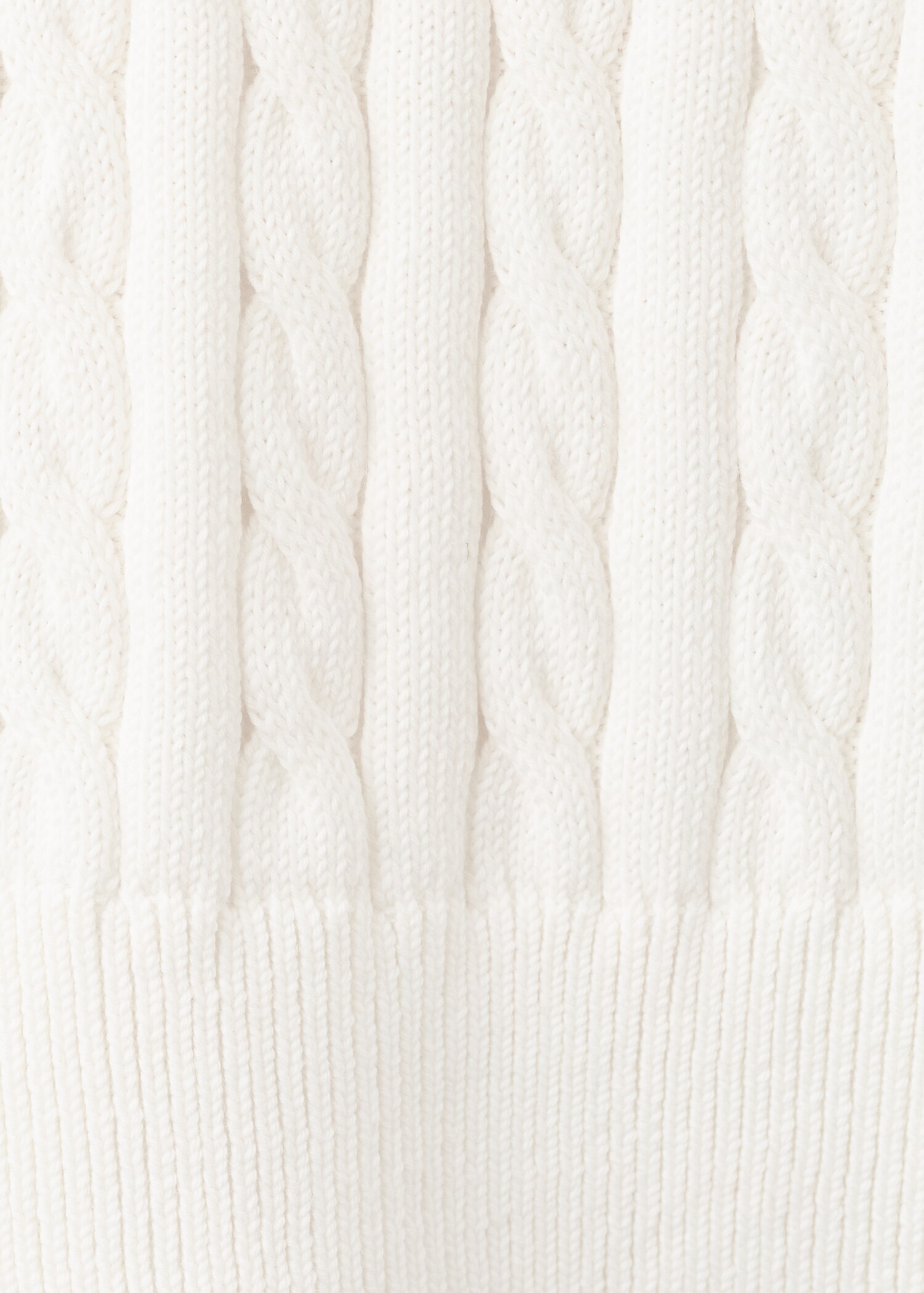 100% cotton cable knit sweater - Details of the article 0