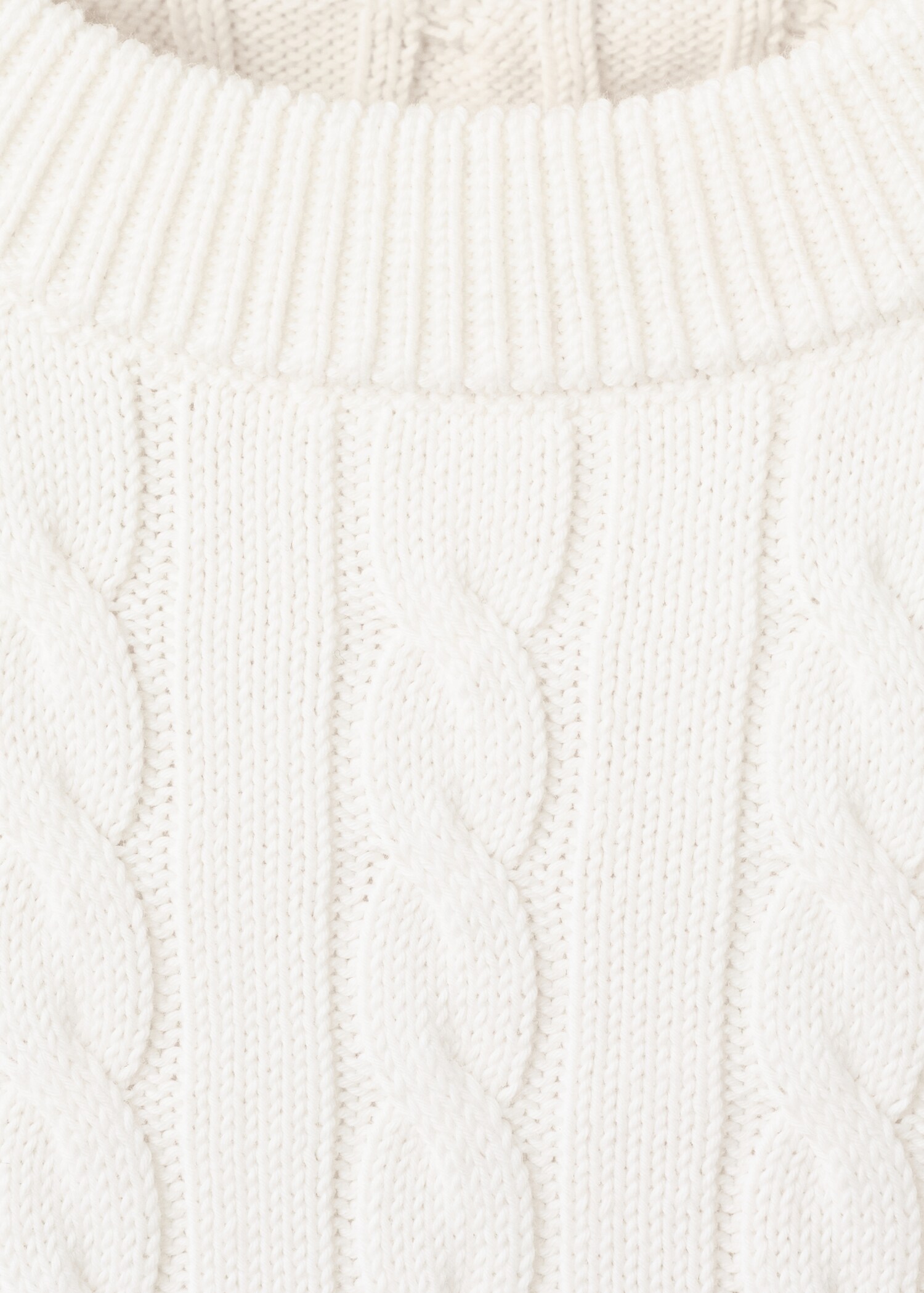 100% cotton cable knit sweater - Details of the article 8
