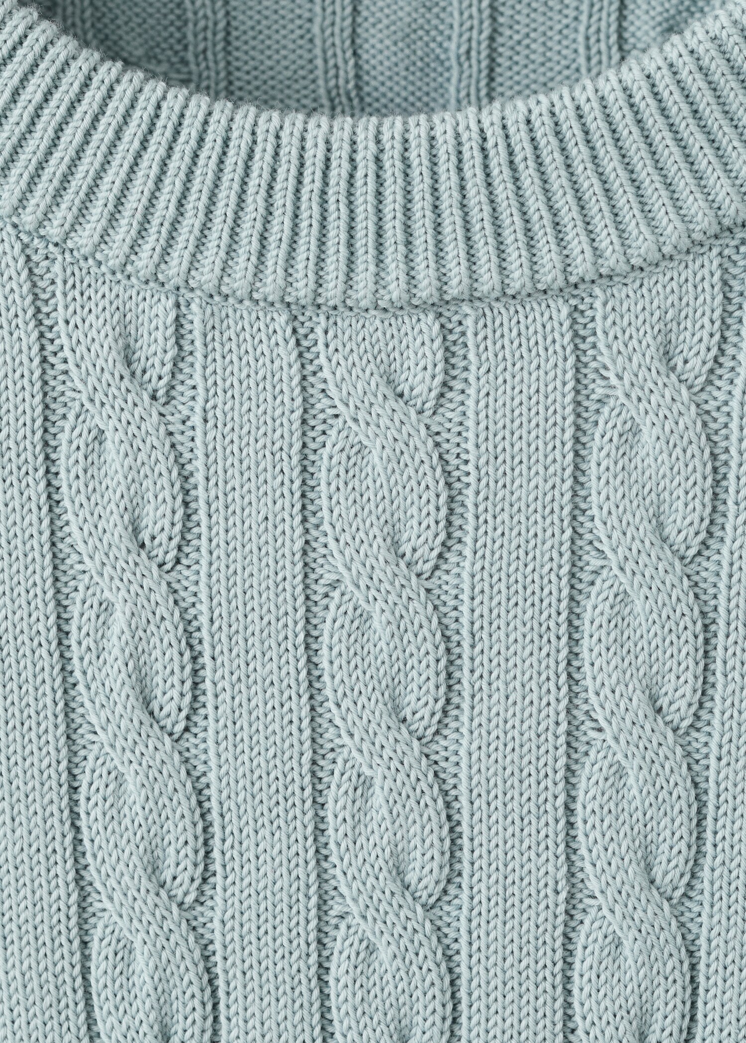 100% cotton cable knit sweater - Details of the article 8