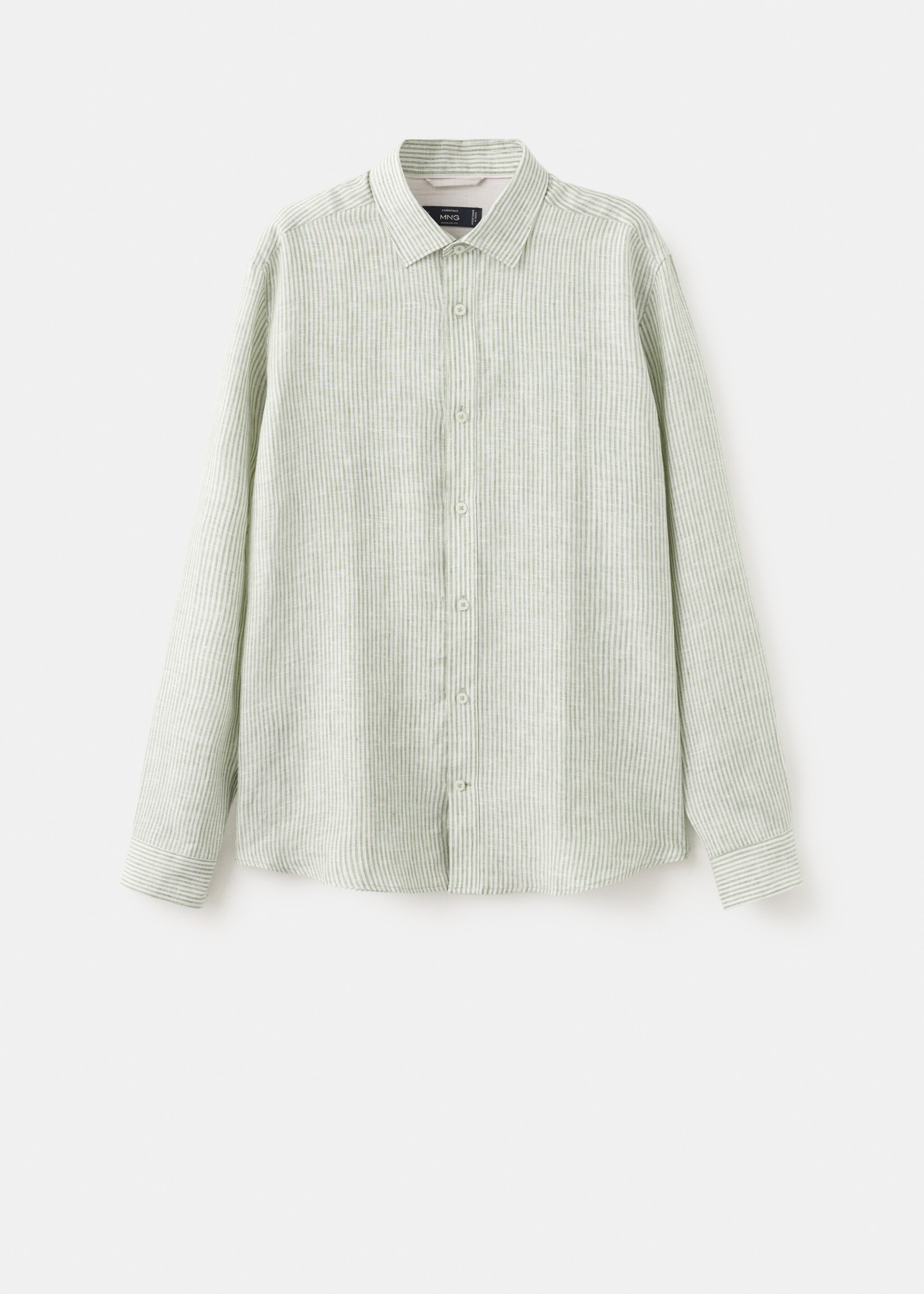 Chemise regular fit 100 % lin - Article sans modèle, Kaki. Ref: 27065940-00.