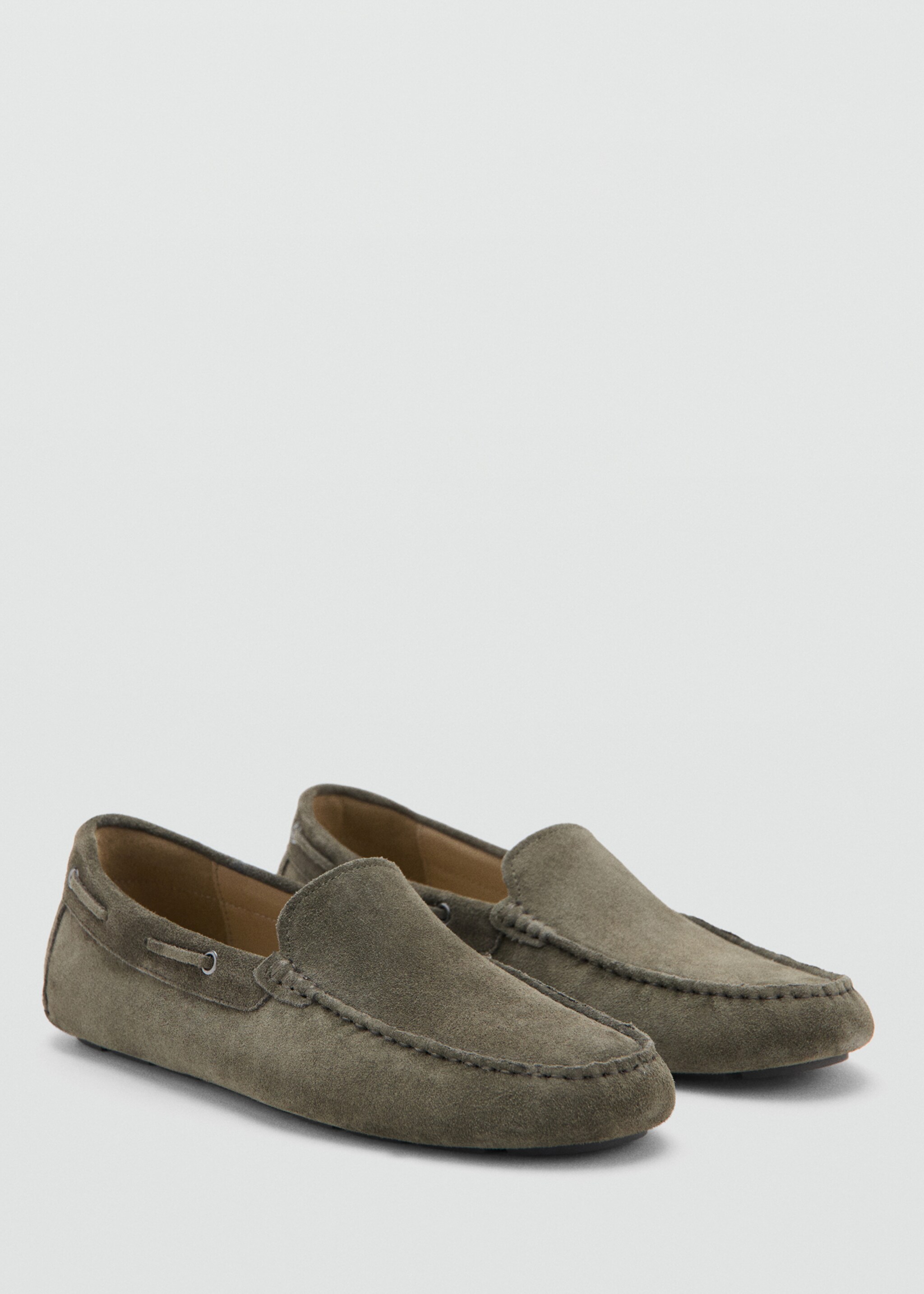 Suede driving shoes - Medium plane, Khaki. Ref: 27065943-00.