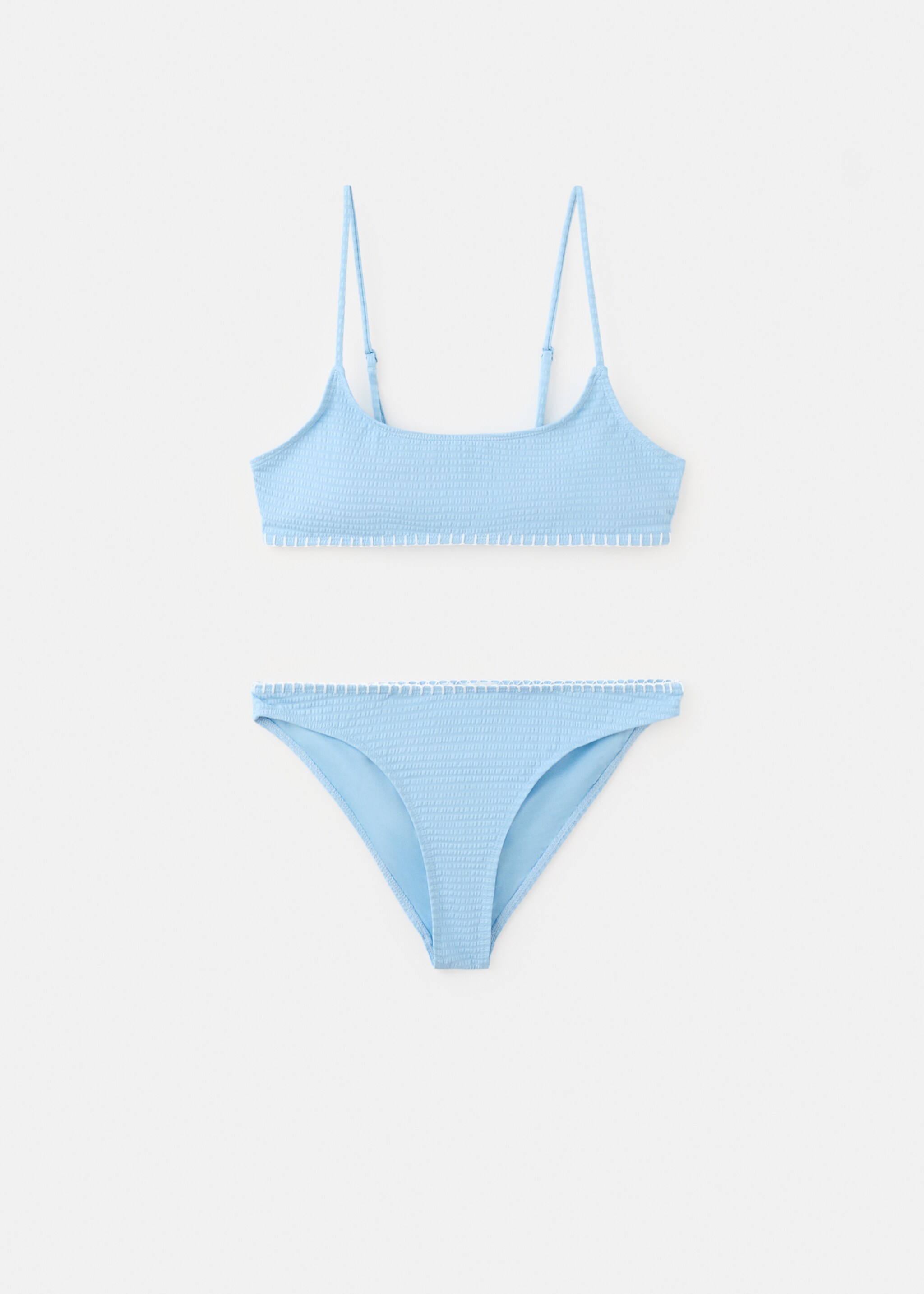 Ruched bikini with classic briefs - Article without model, Blue. Ref: 27065944-00.
