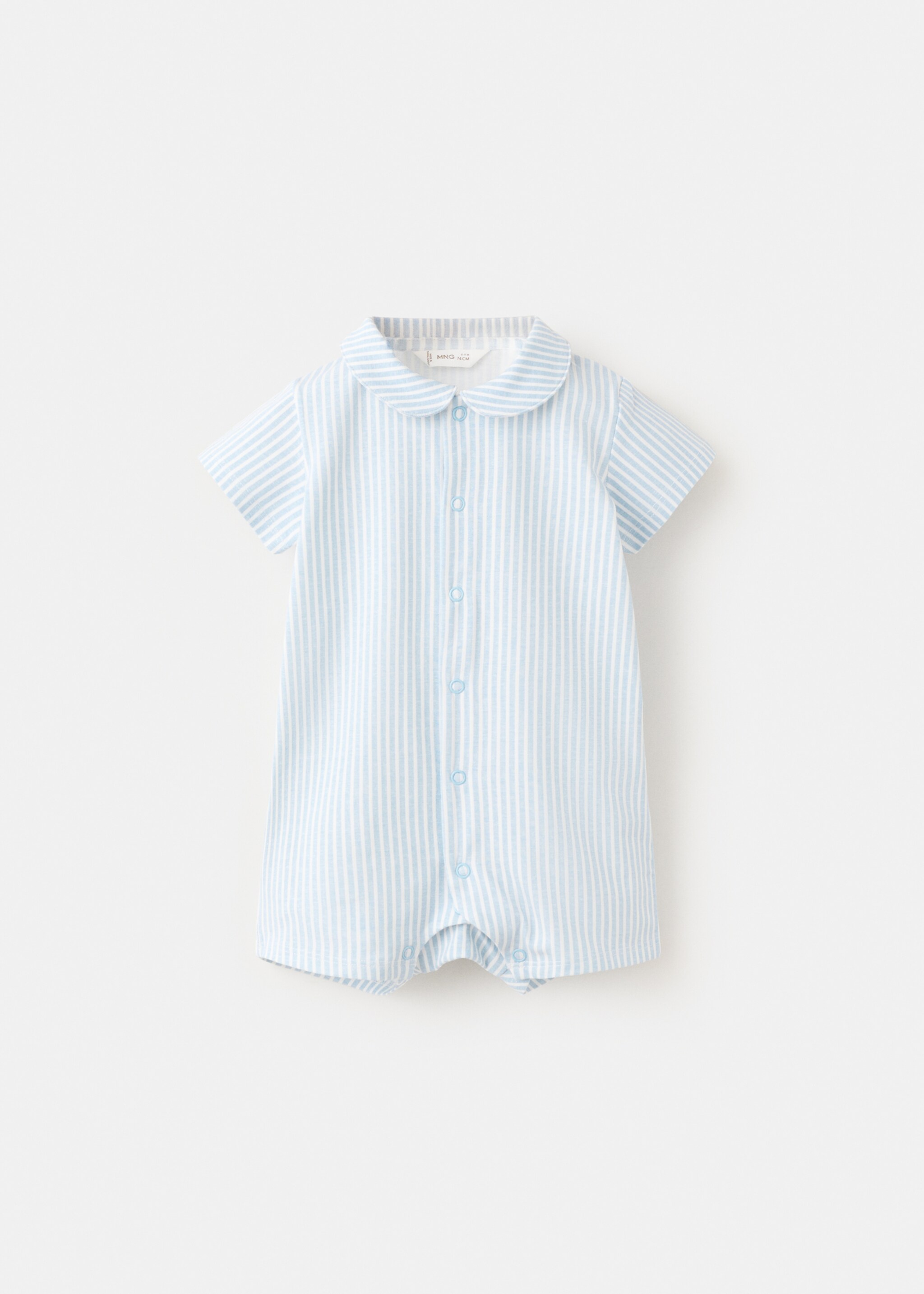 Striped bodysuit pyjamas - Article without model, Off White. Ref: 27065952-00.