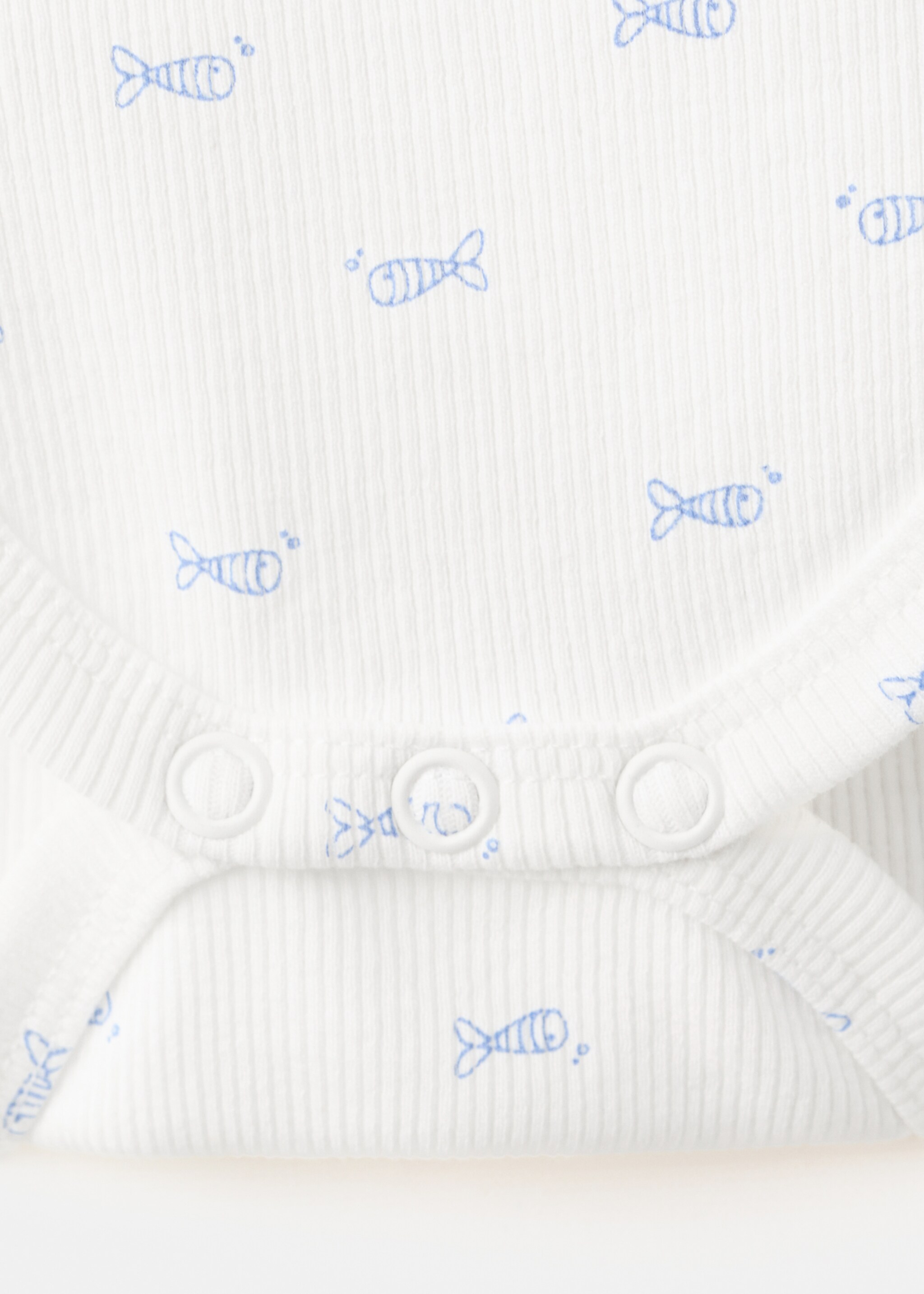 Printed cotton body - Details of the article 0, Off White. Ref: 27065953-00.