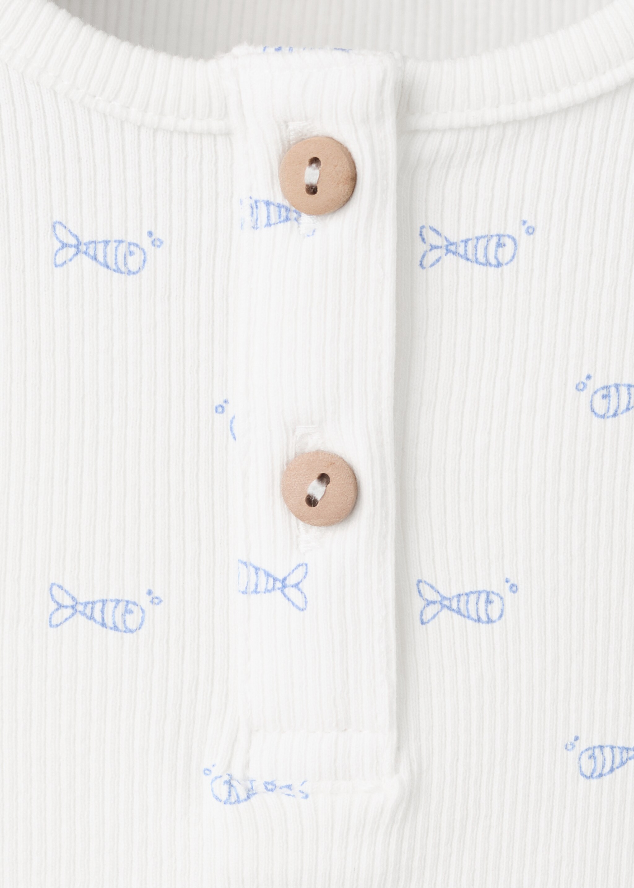 Printed cotton body - Details of the article 8, Off White. Ref: 27065953-00.