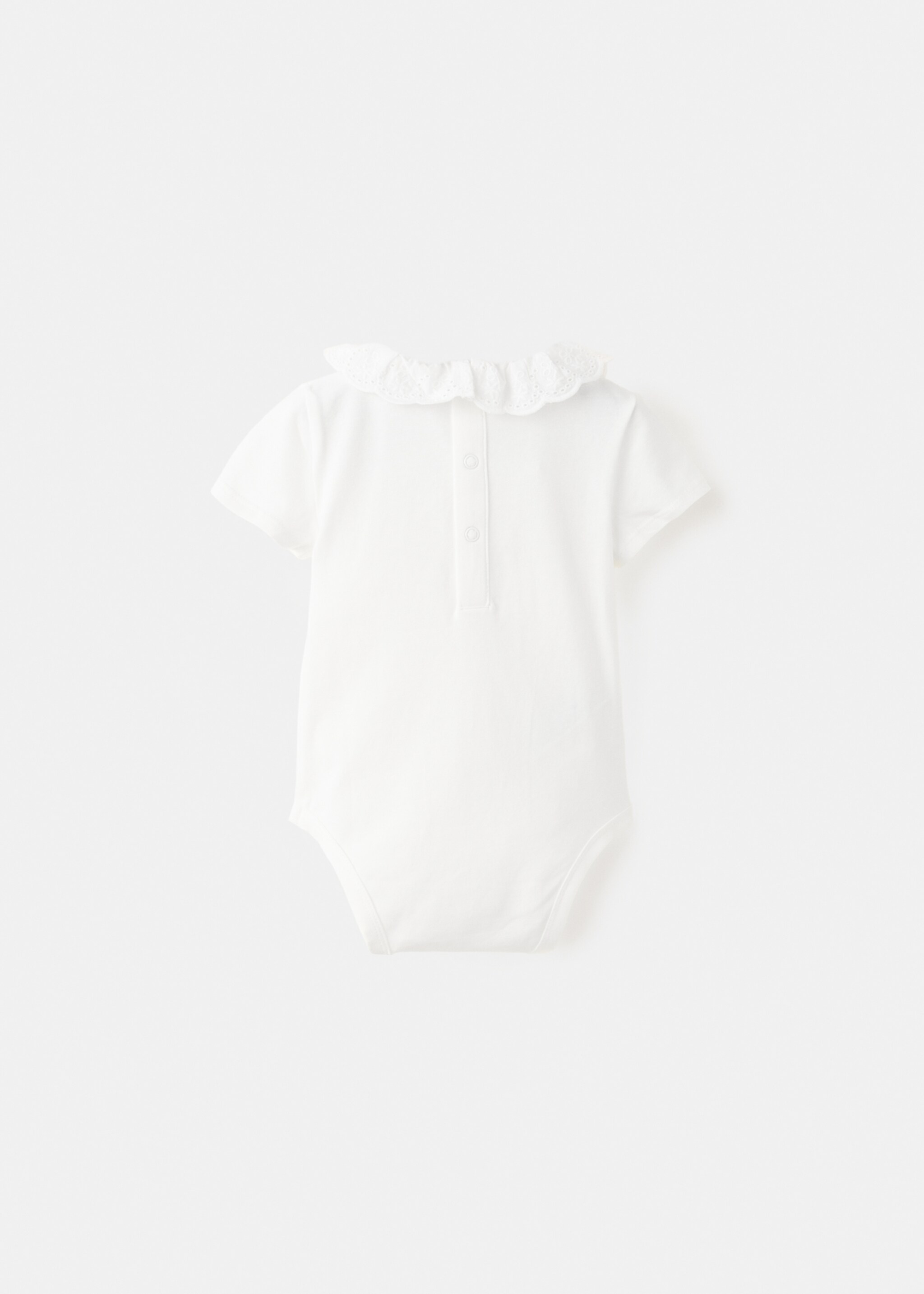 Body col Claudine - Verso de l’article, Blanc cassé. Ref: 27065958-00.