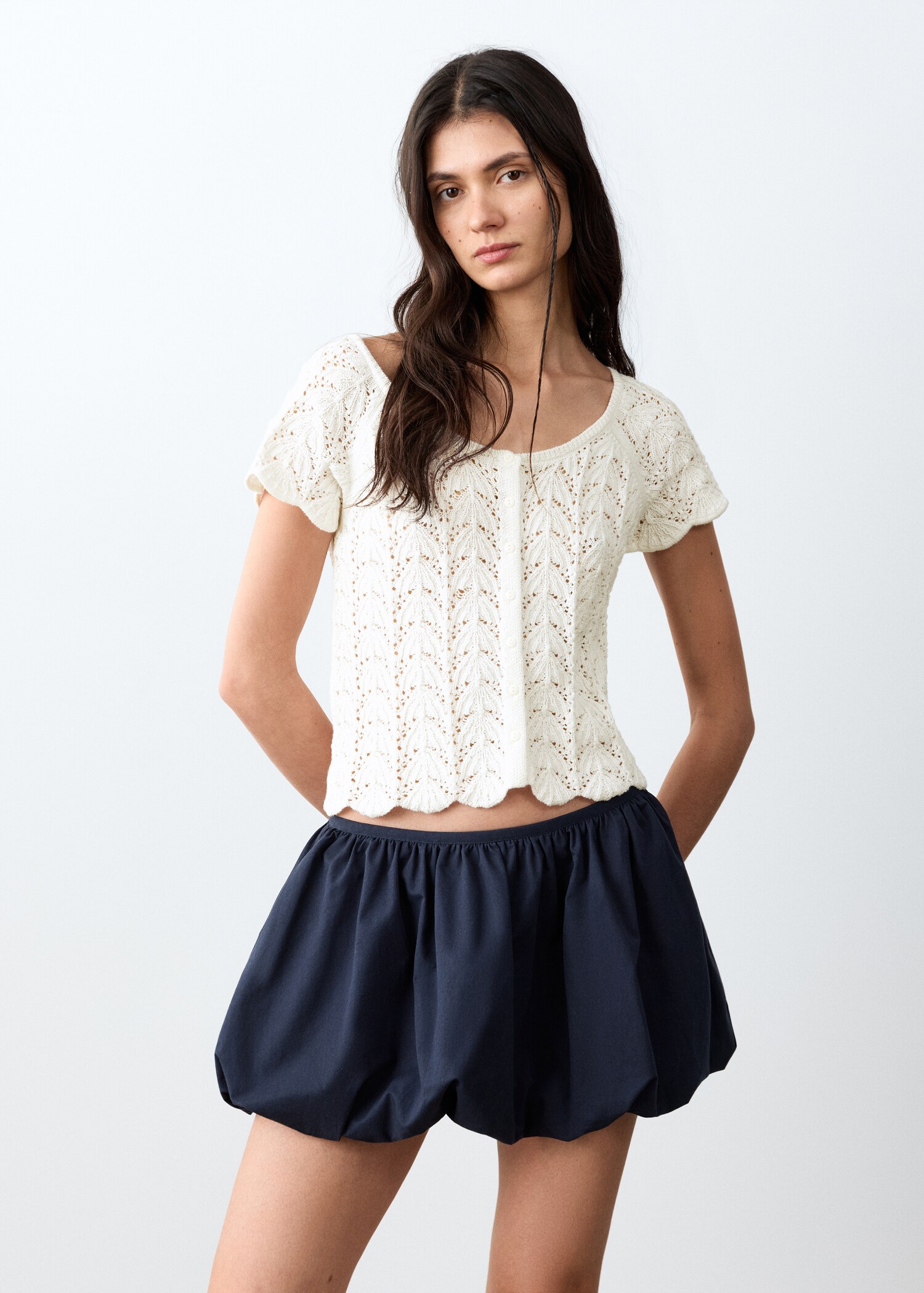 Openwork knit top - Medium plane