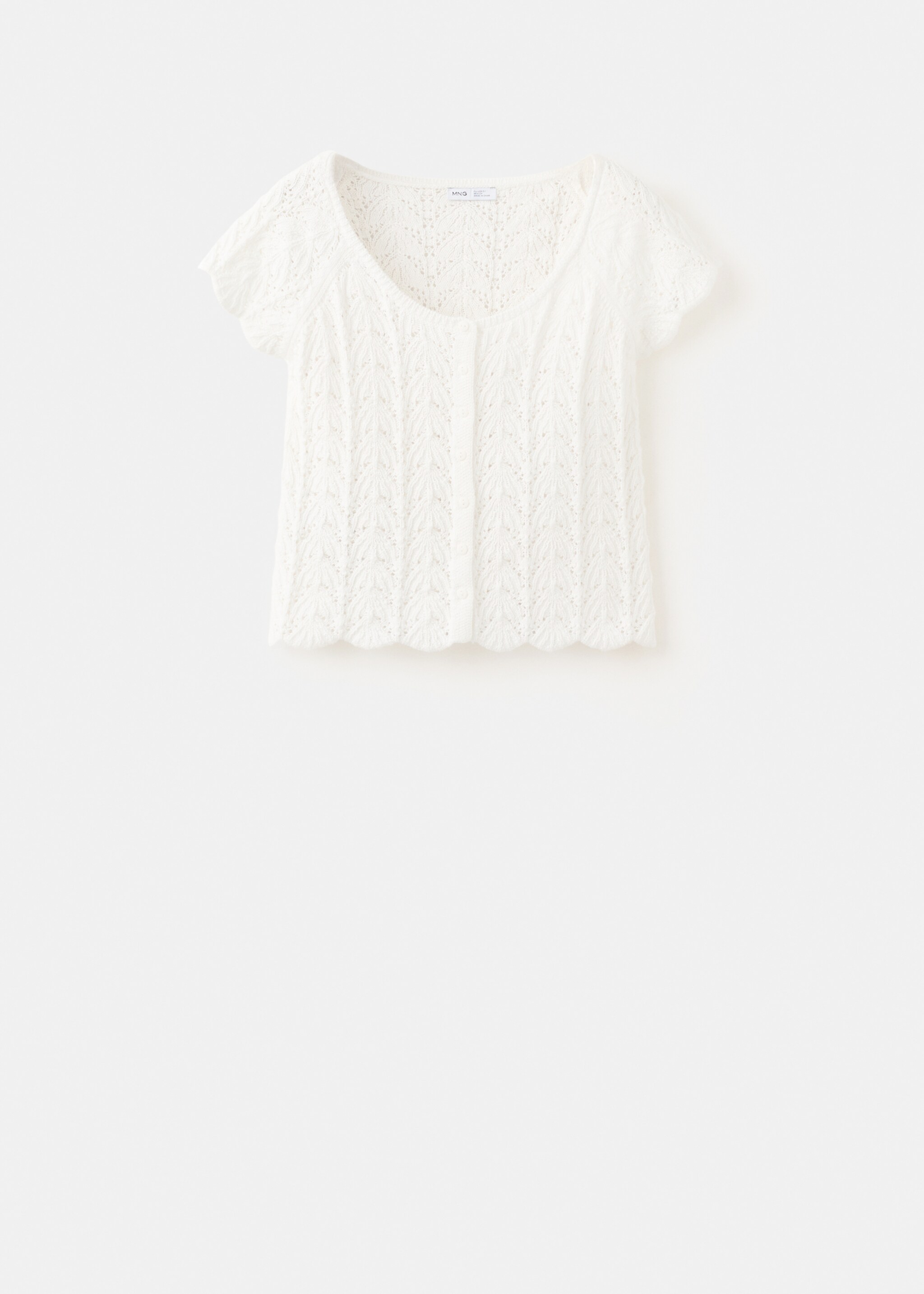 Openwork knit top - Article without model, Off White. Ref: 27065959-00.