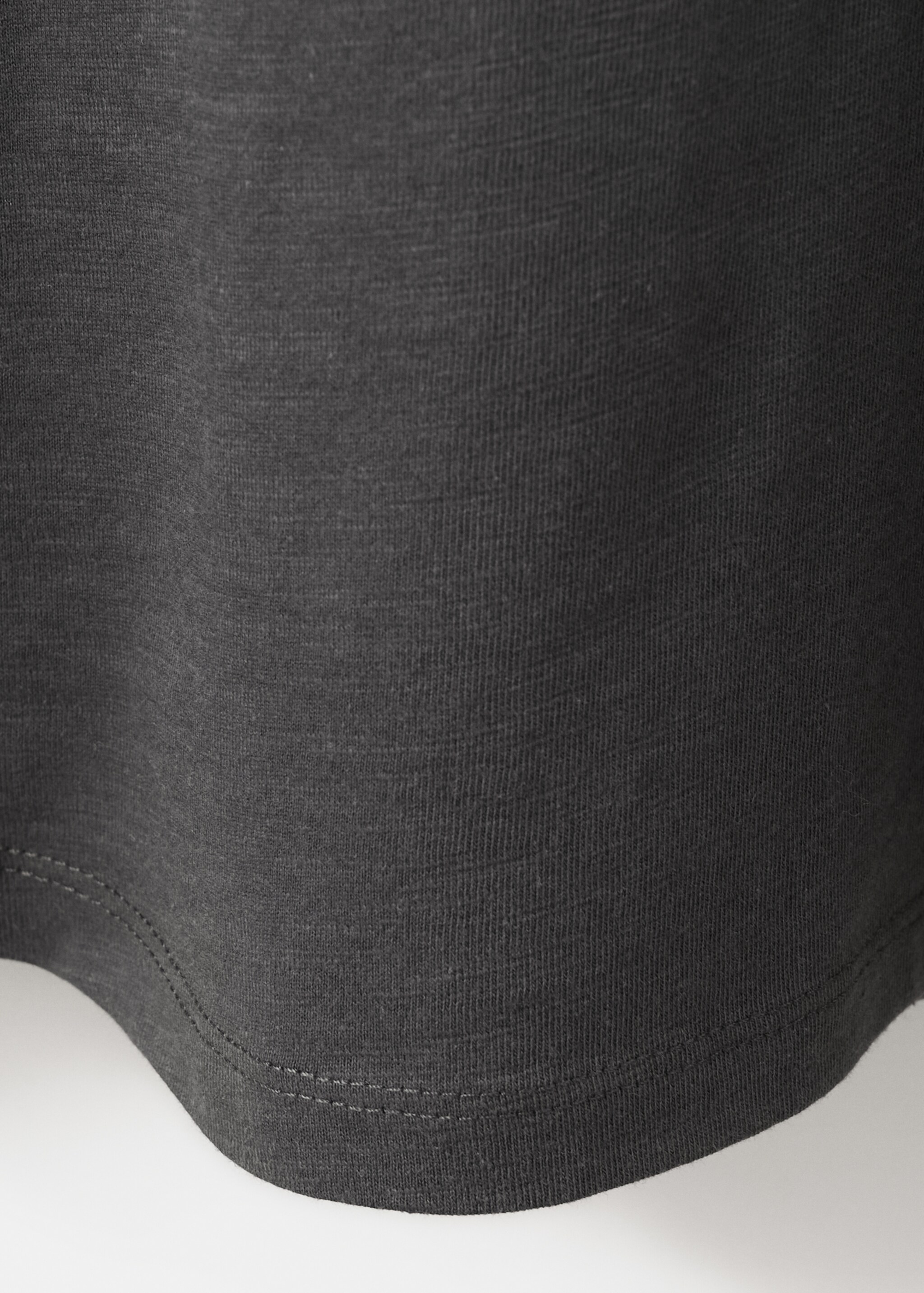 Maxi dress with slit details - Details of the article 0, Charcoal. Ref: 27065960-00.