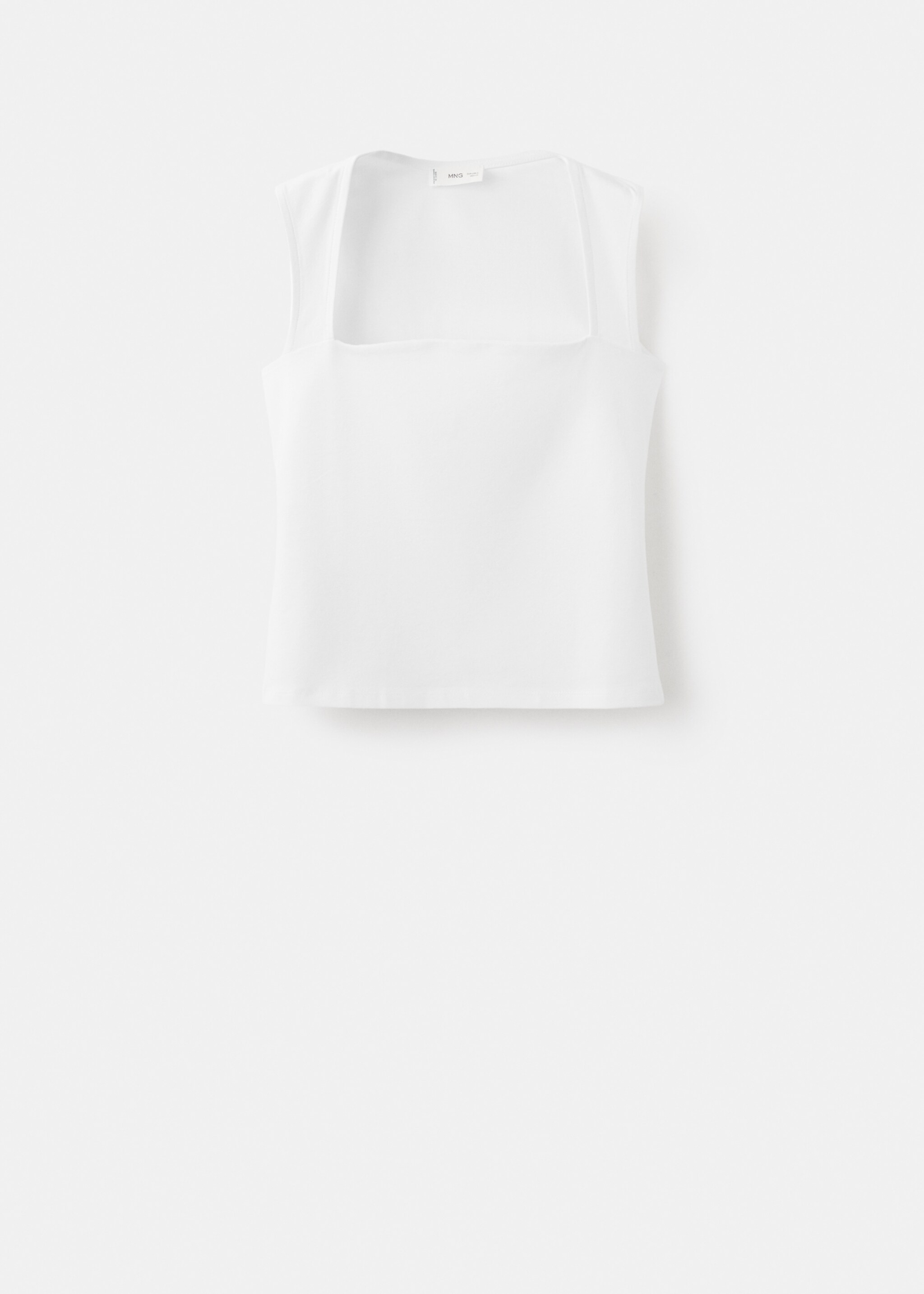 Fitted top with wide straps - Article without model, Off White. Ref: 27065962-00.