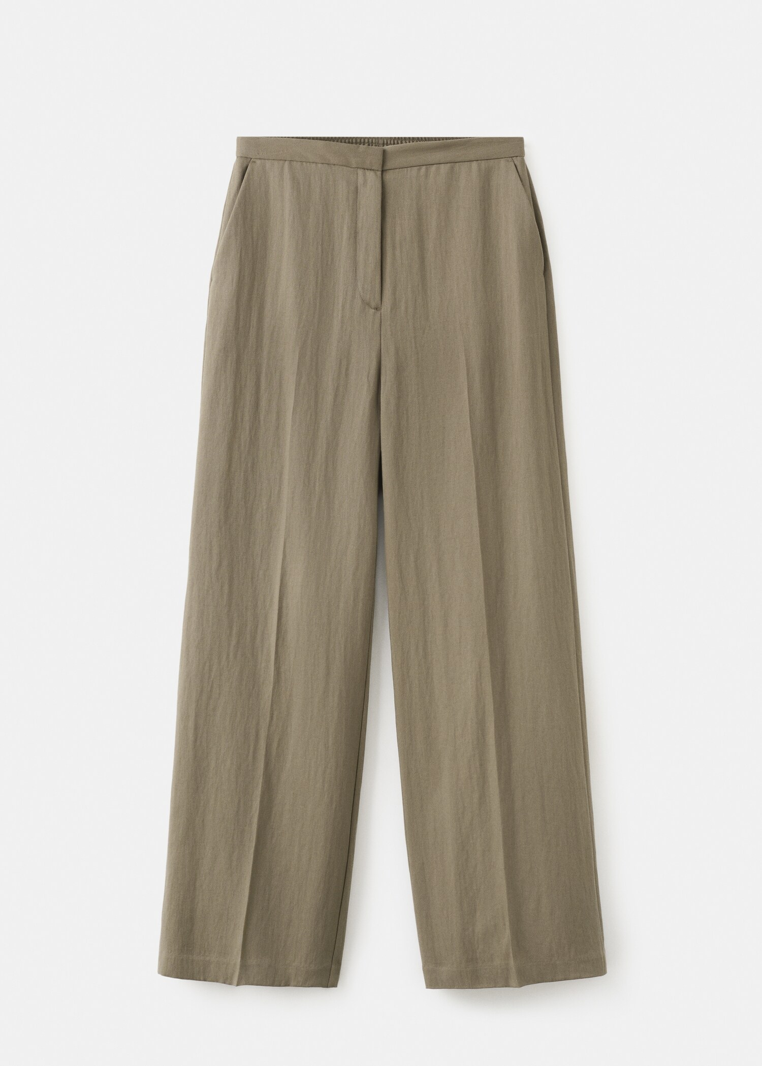 High-waisted lyocell pants - منتج دون نموذج
