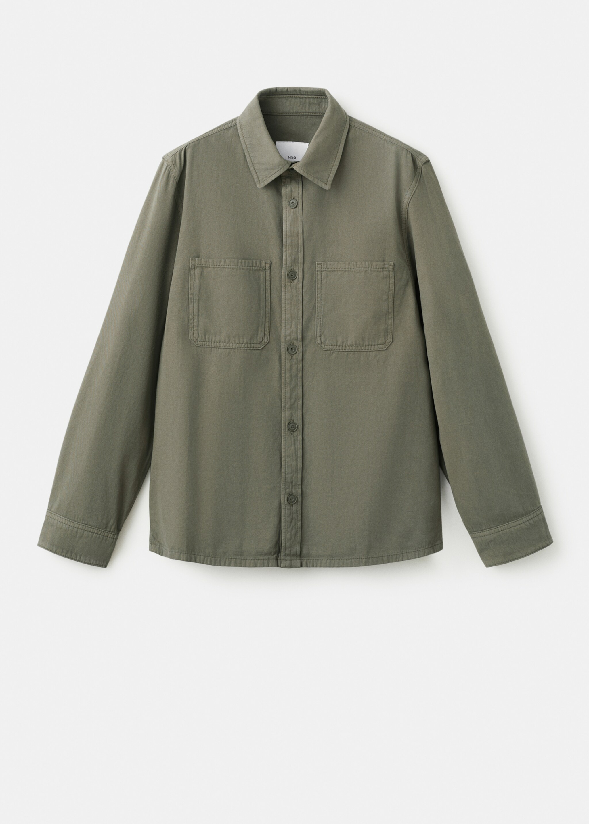 100% cotton overshirt with pockets - Article without model, Khaki. Ref: 27065968-00.