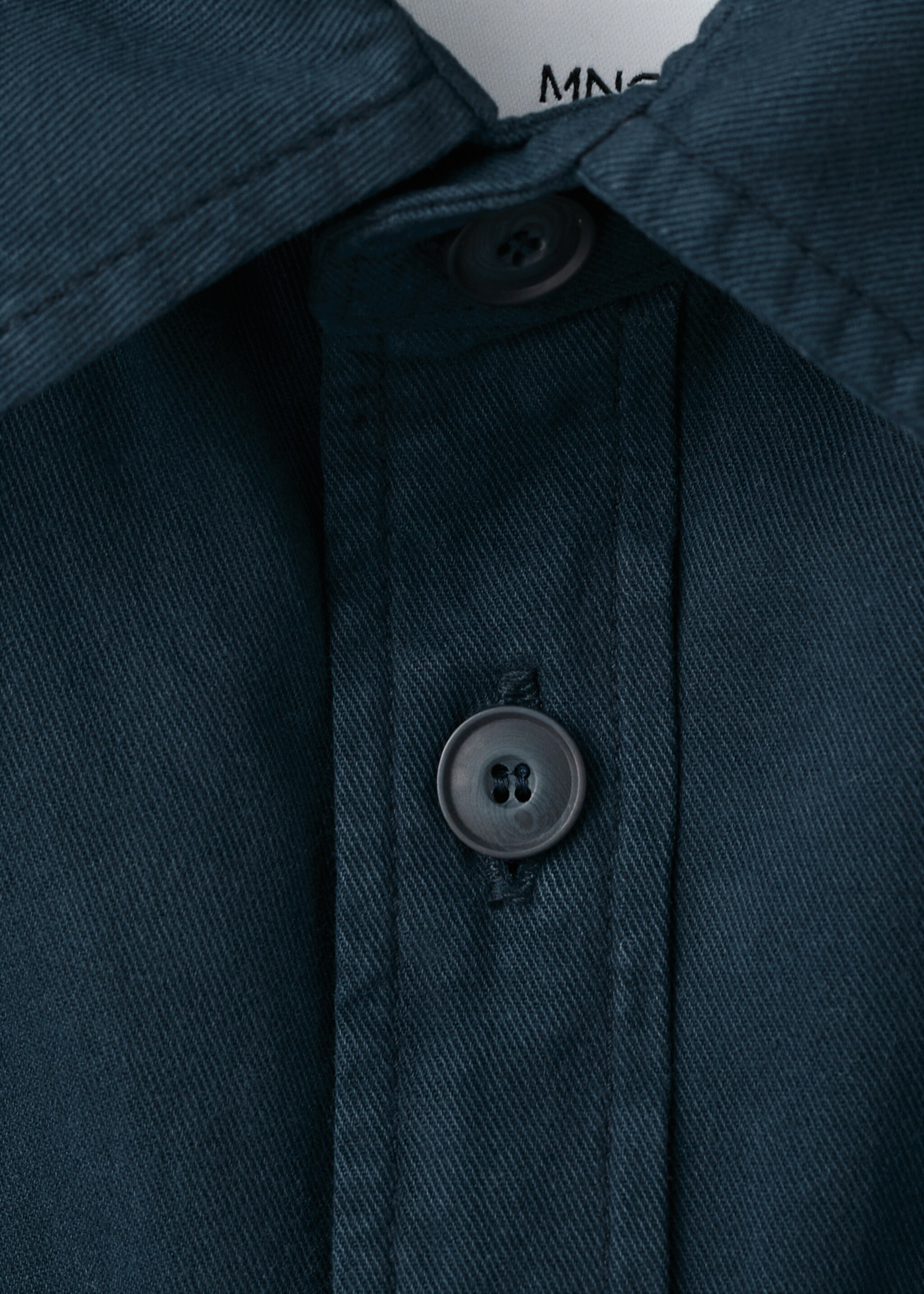 100% cotton overshirt with pockets - Details of the article 8, Navy. Ref: 27065968-00.