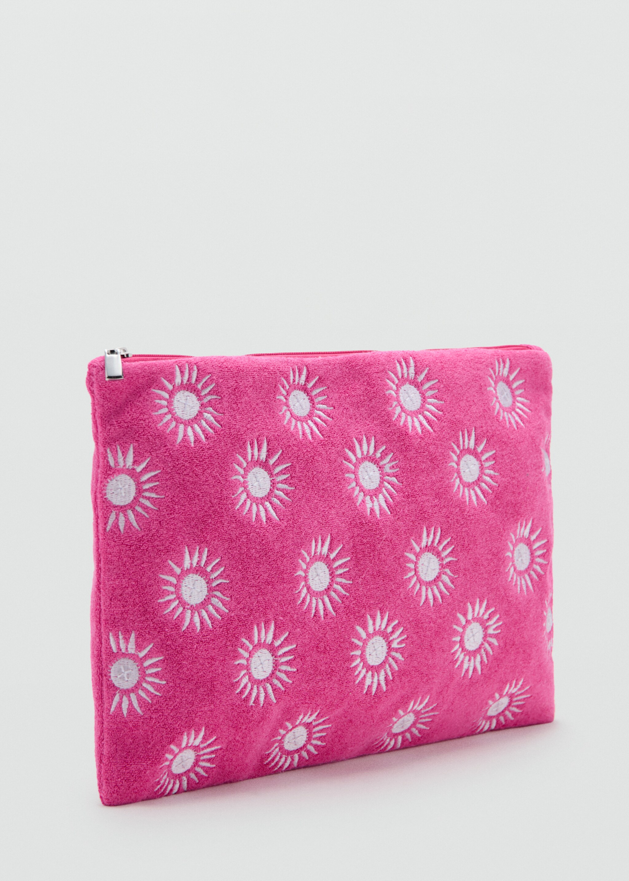 حقيبة مستحضرات تجميل مطرزة - رؤية وسط, نيون وردي. Ref: 27065970-00.