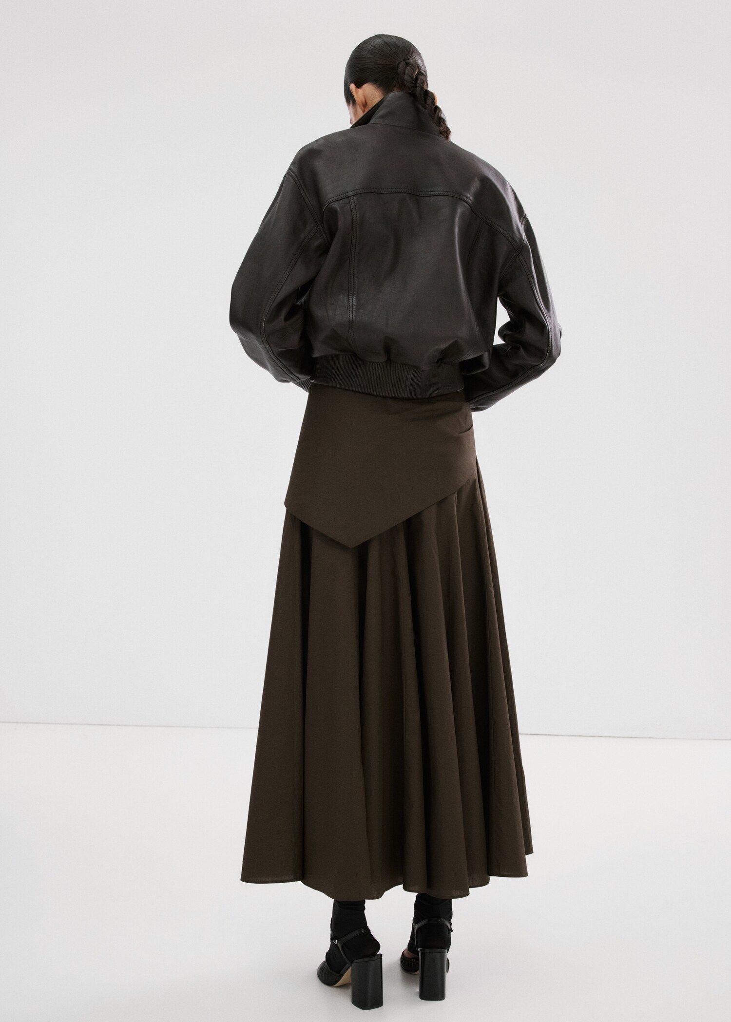 A-line skirt with handkerchief detail - Reverse of the article