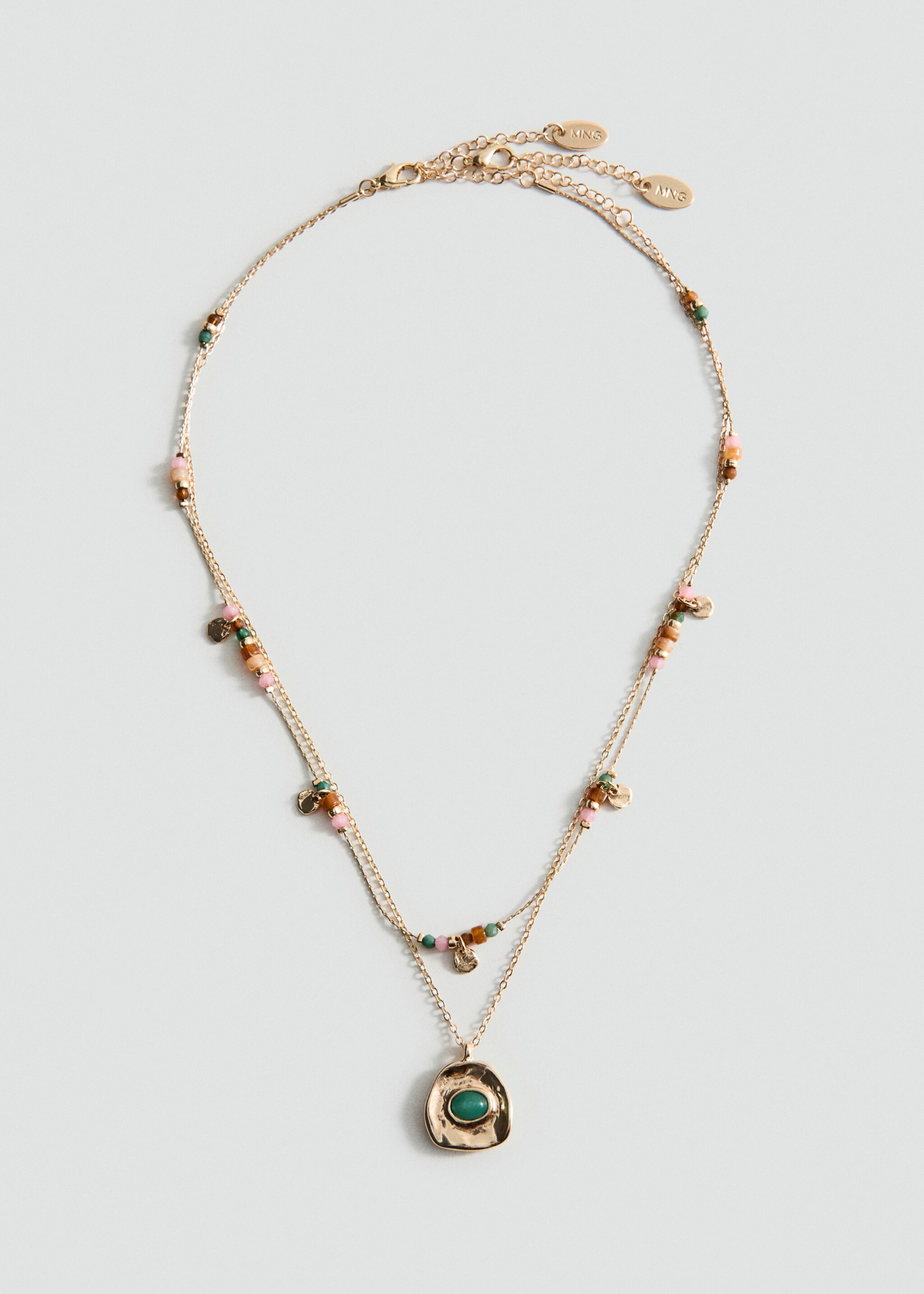 Mixed double necklace - Article without model, Gold. Ref: 27065977-00.