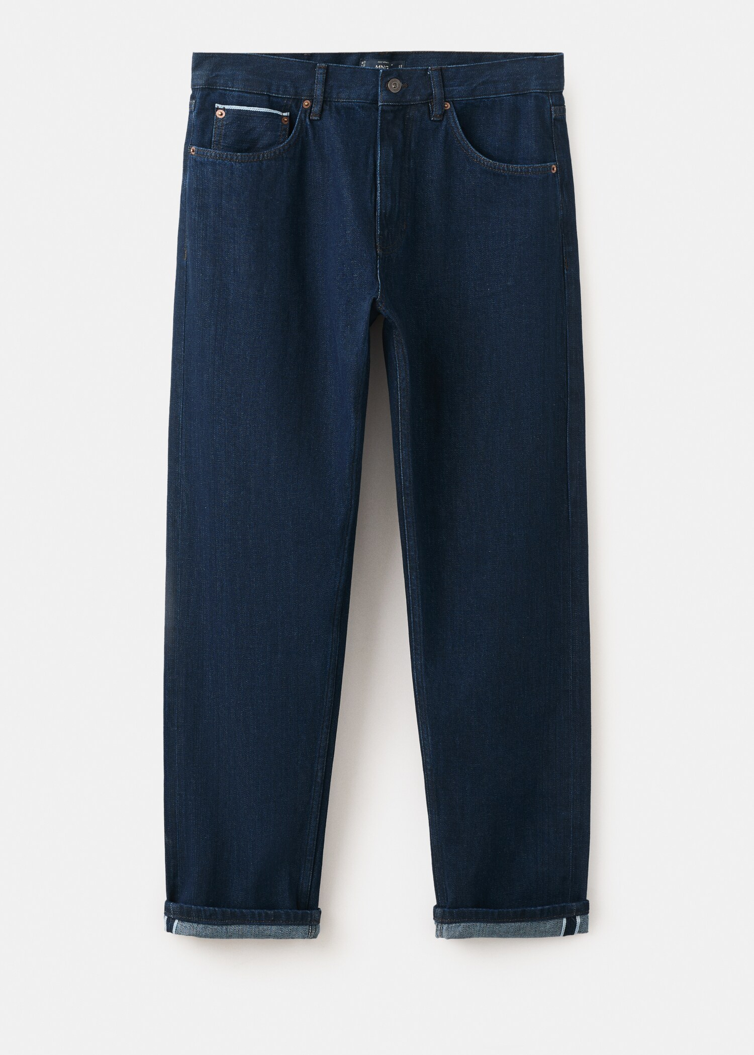 Jeans 100% algodão regular fit cropped - Artigo sem modelo