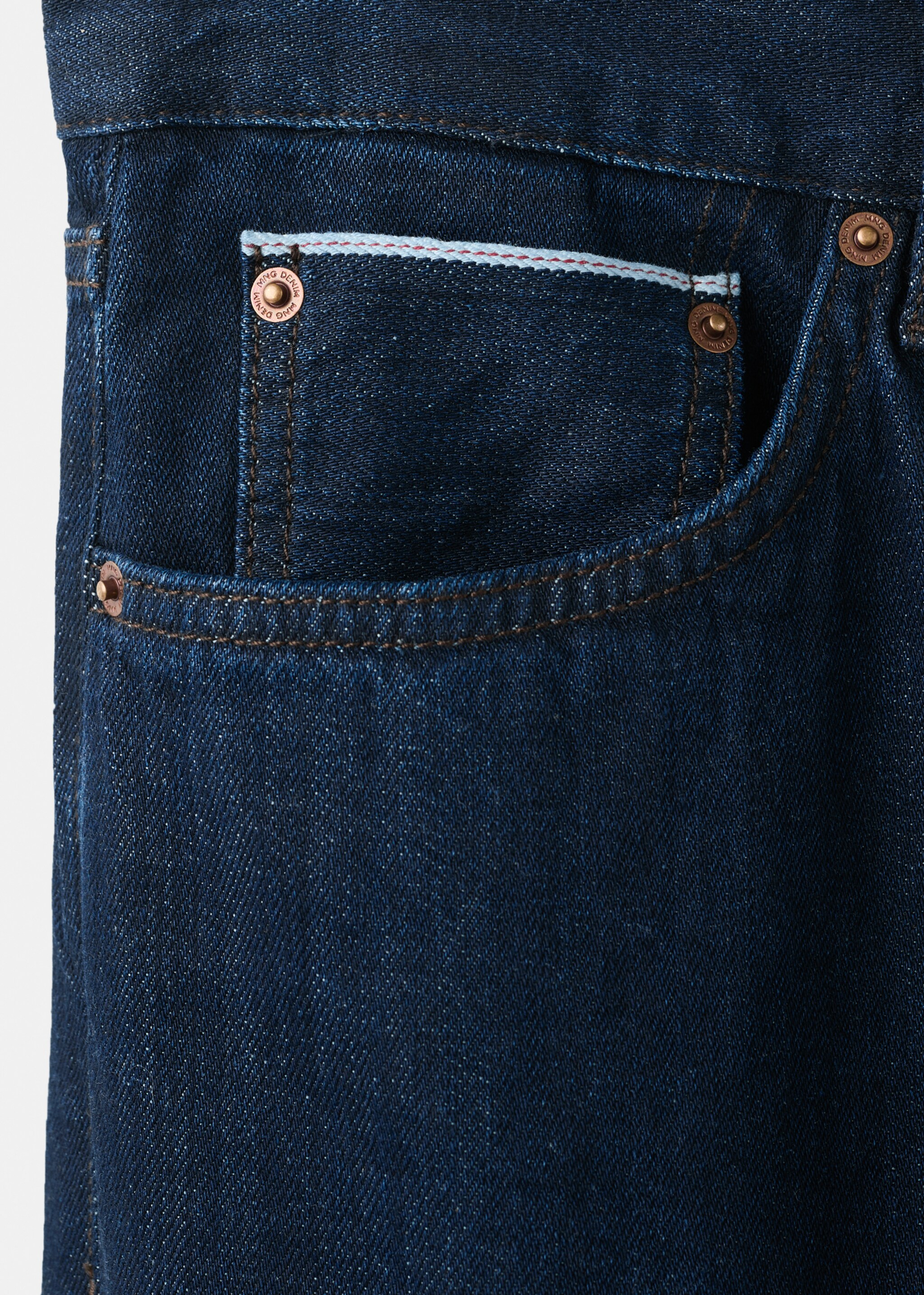 Jeans 100% algodão regular fit cropped - Pormenor do artigo 0, Azul. Ref: 27065982-00.