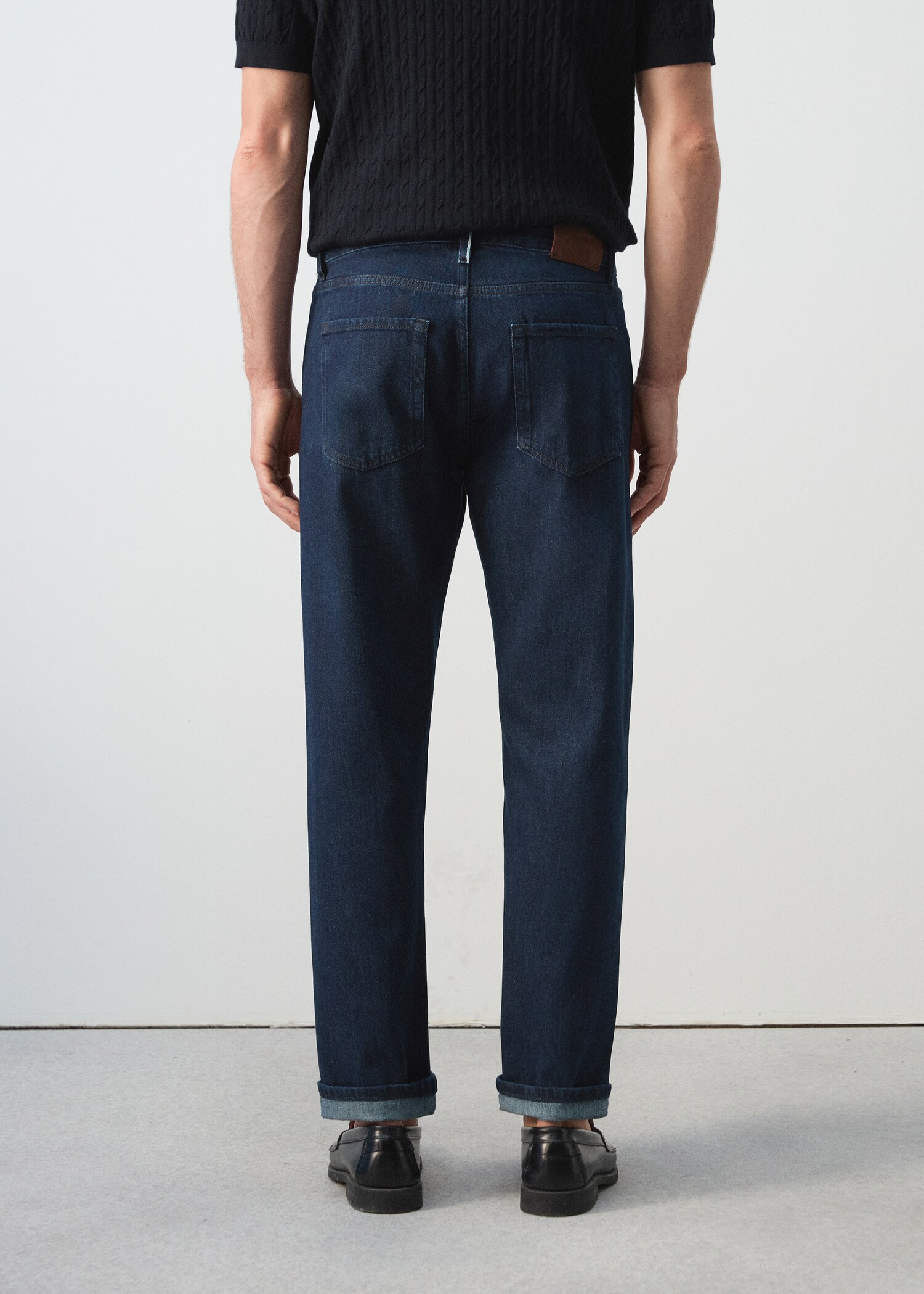 Jeans 100% Baumwolle Regular Fit Cropped - Rückseite des Artikels