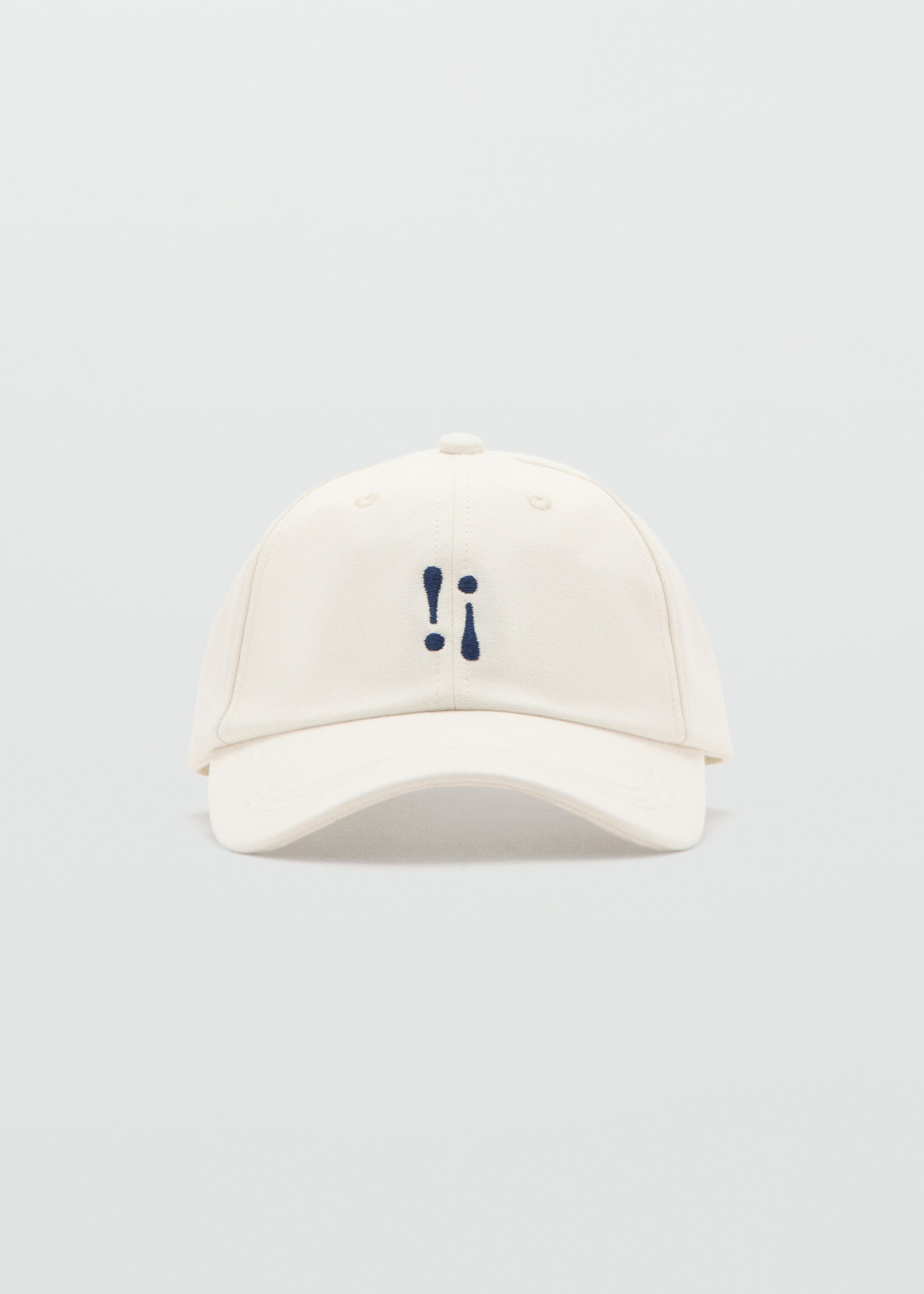 Gorra algodón mensaje bordado - Artículo sin modelo, Blanco roto. Ref: 27065991-00.