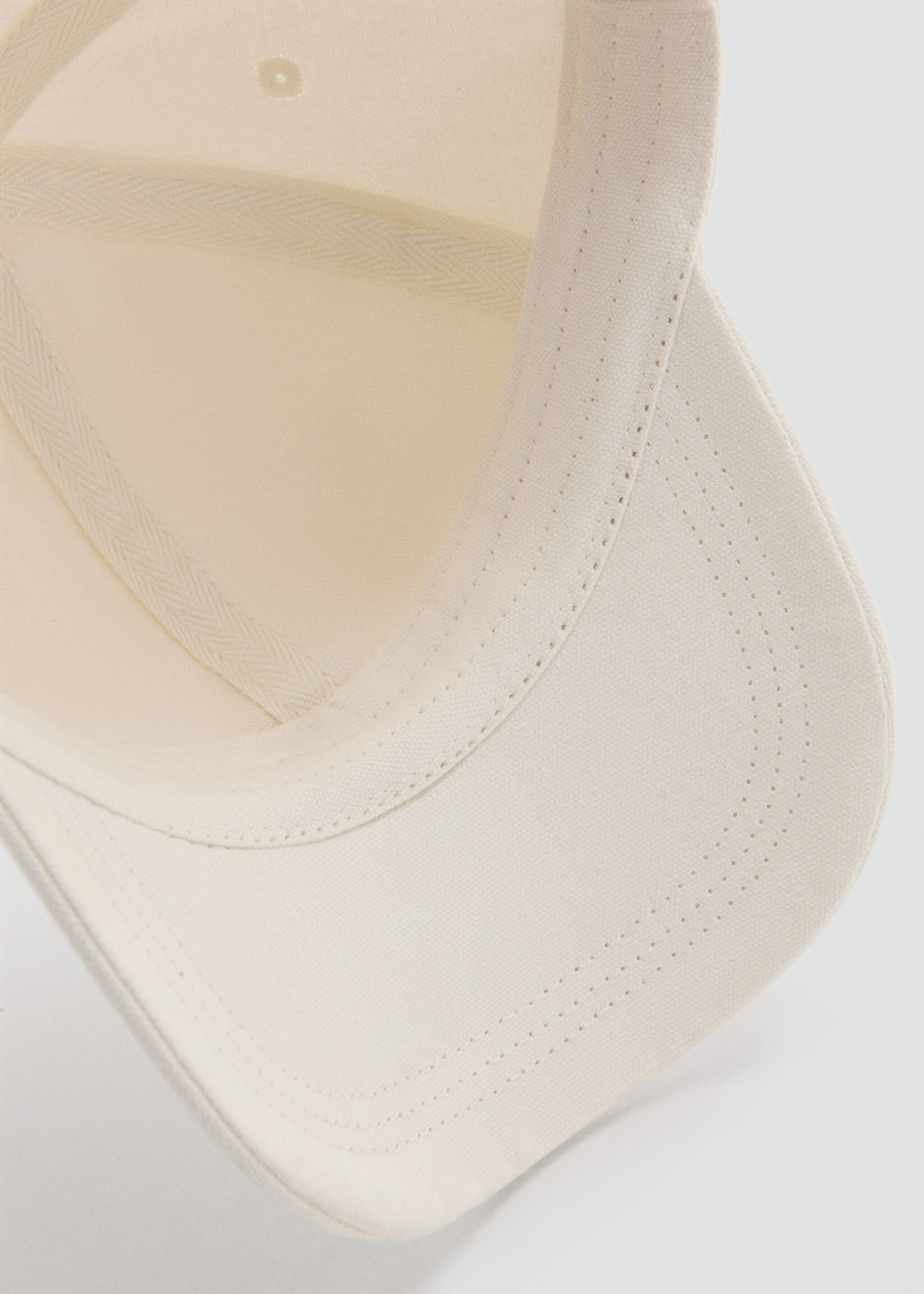 Gorra algodón mensaje bordado - Detalle del artículo 2, Blanco roto. Ref: 27065991-00.