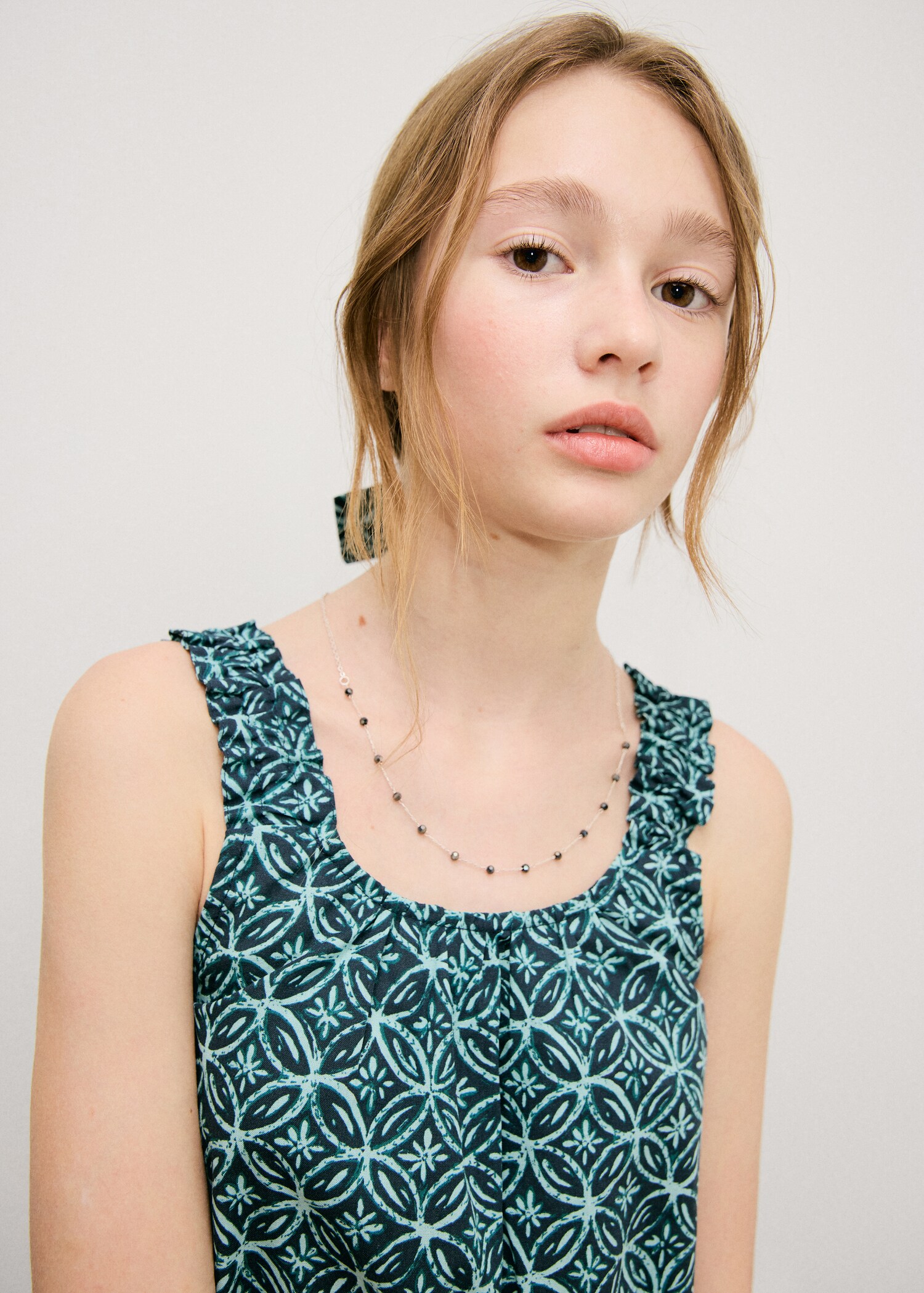 Blouse en coton imprimée - Plan moyen