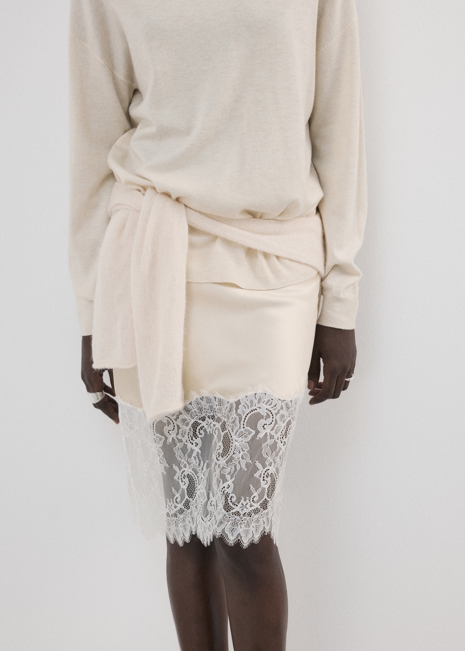 Lace slip skirt - Details of the article 6