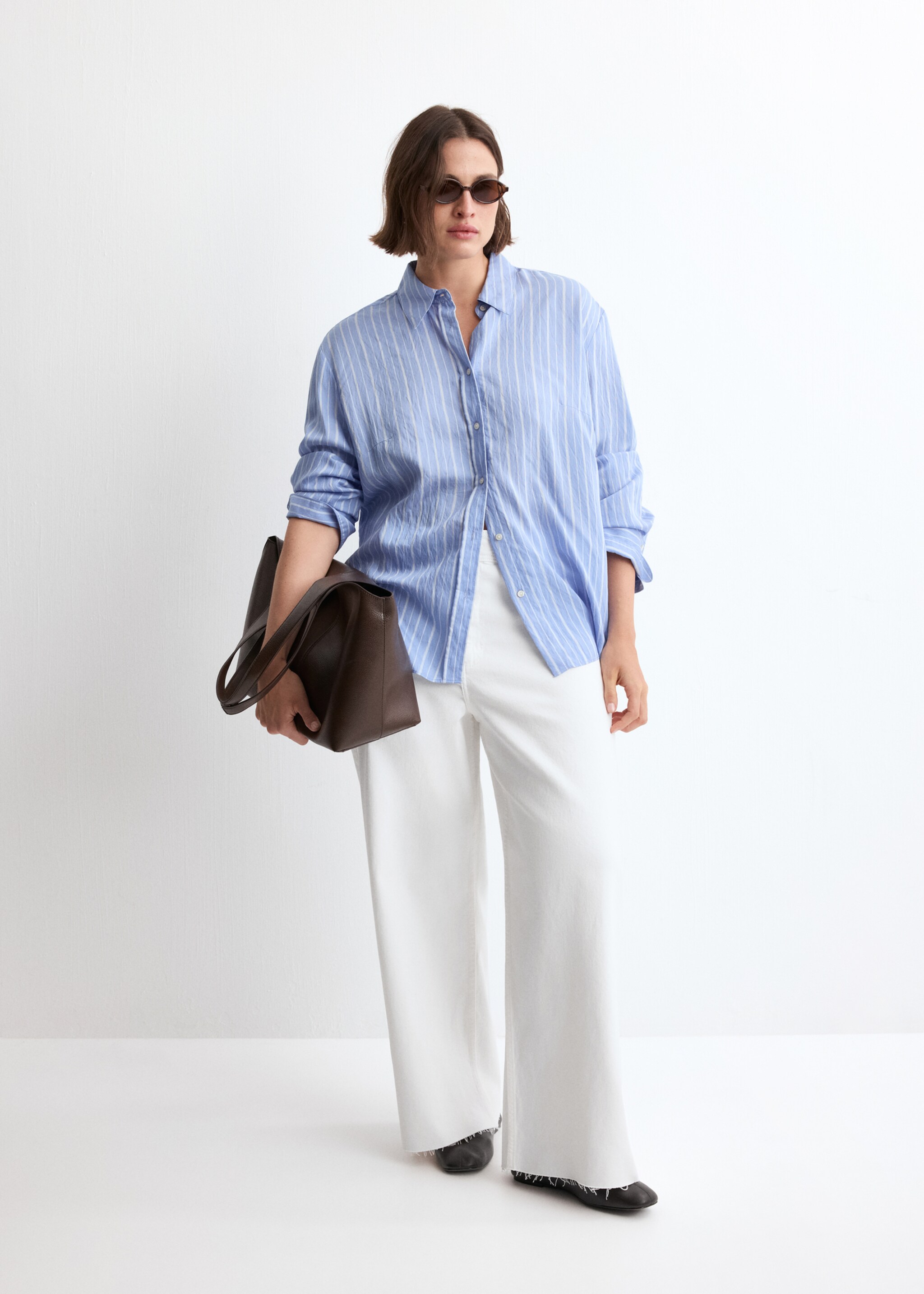 Jean style jupe-culotte Catherin taille haute - Détail de l'article 3, Blanc. Ref: 27066337-00.