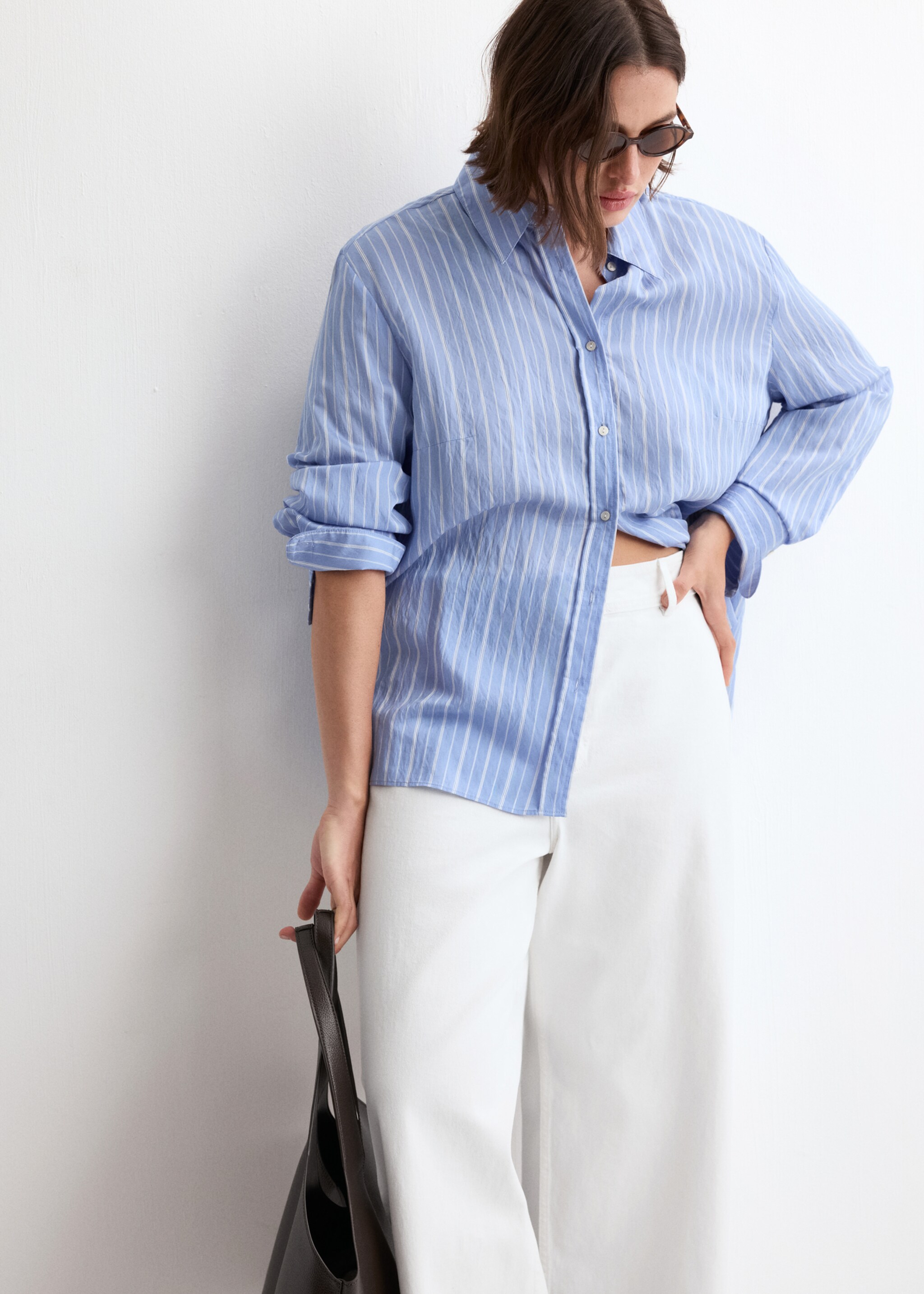 Jean style jupe-culotte Catherin taille haute - Détail de l'article 5, Blanc. Ref: 27066337-00.