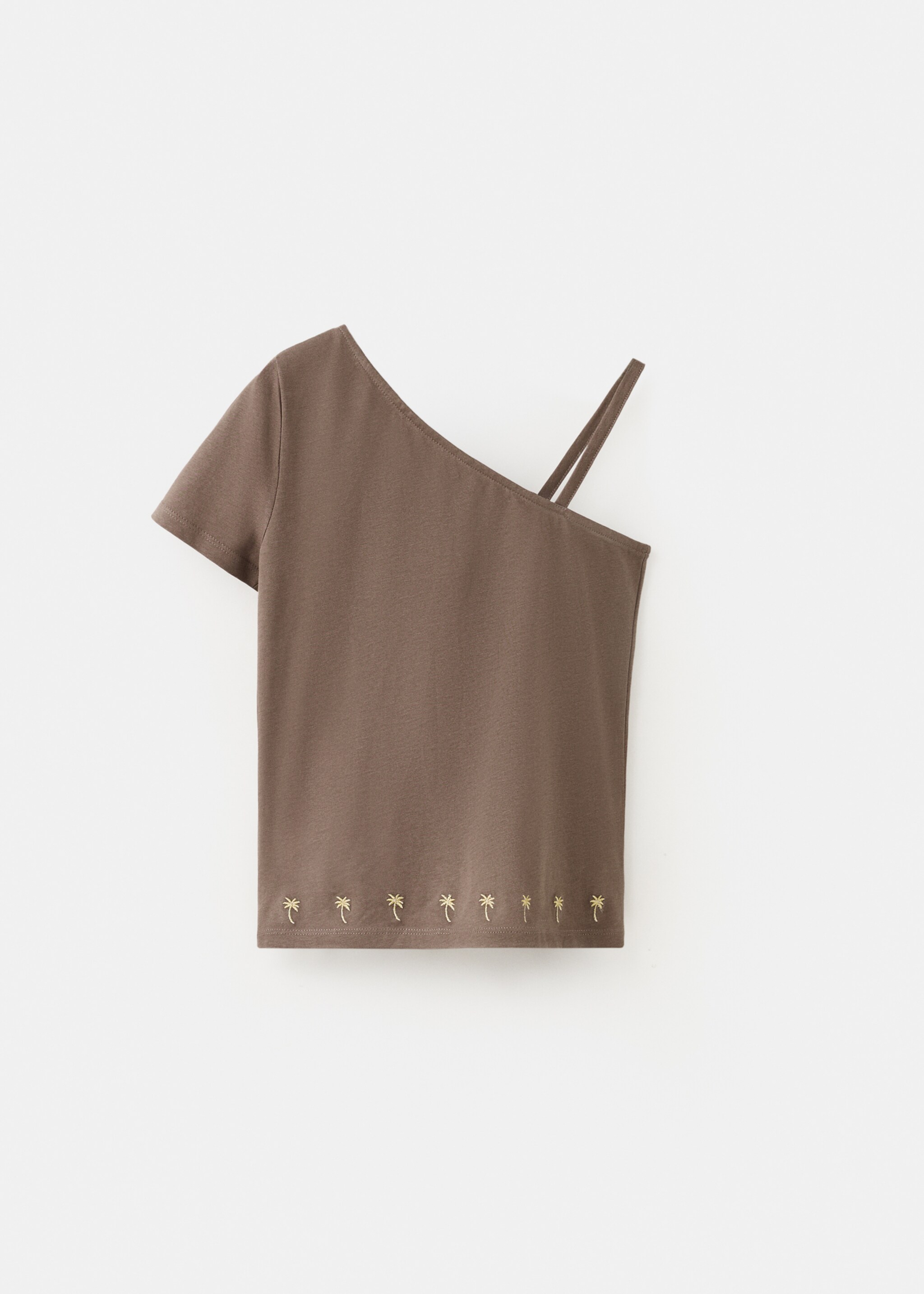 Cut-out t-shirt - Article without model, Brown. Ref: 27066338-00.