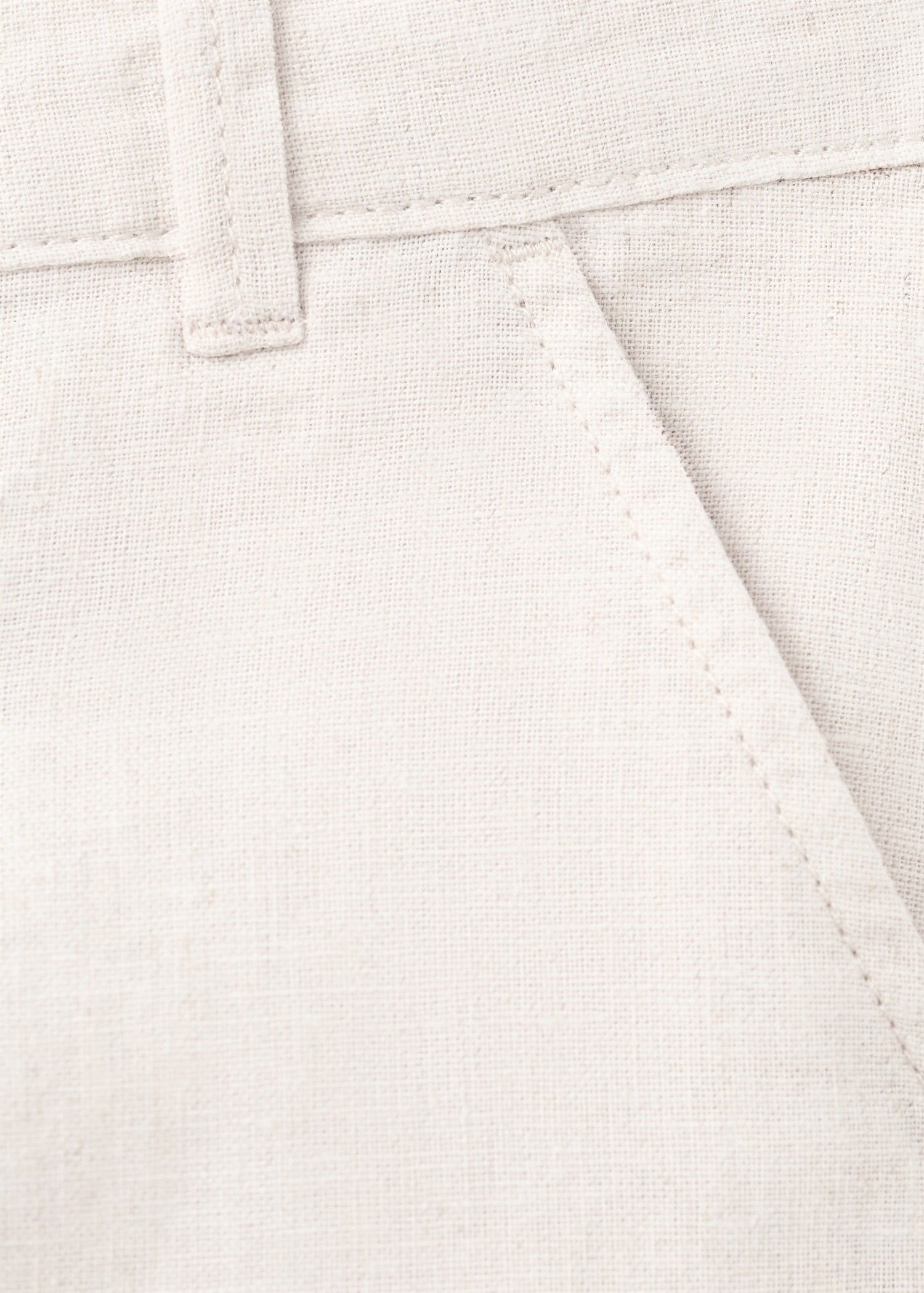 Straight linen-blend trousers - Details of the article 8