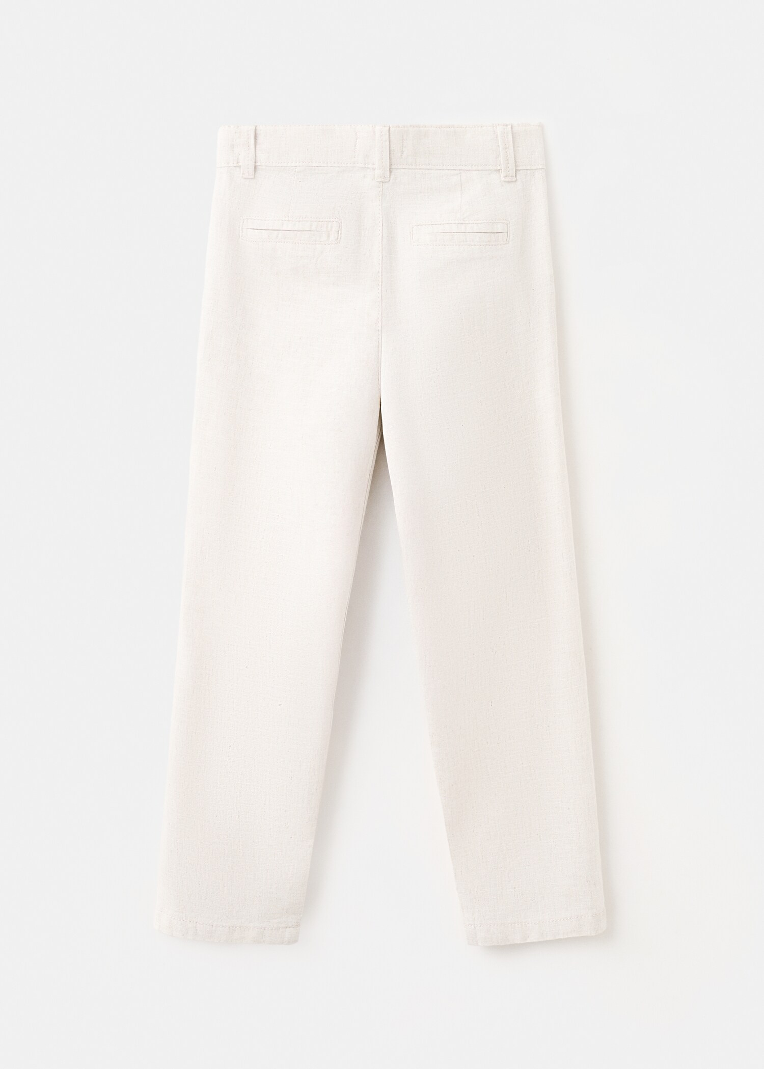 Straight linen-blend trousers - Reverse of the article