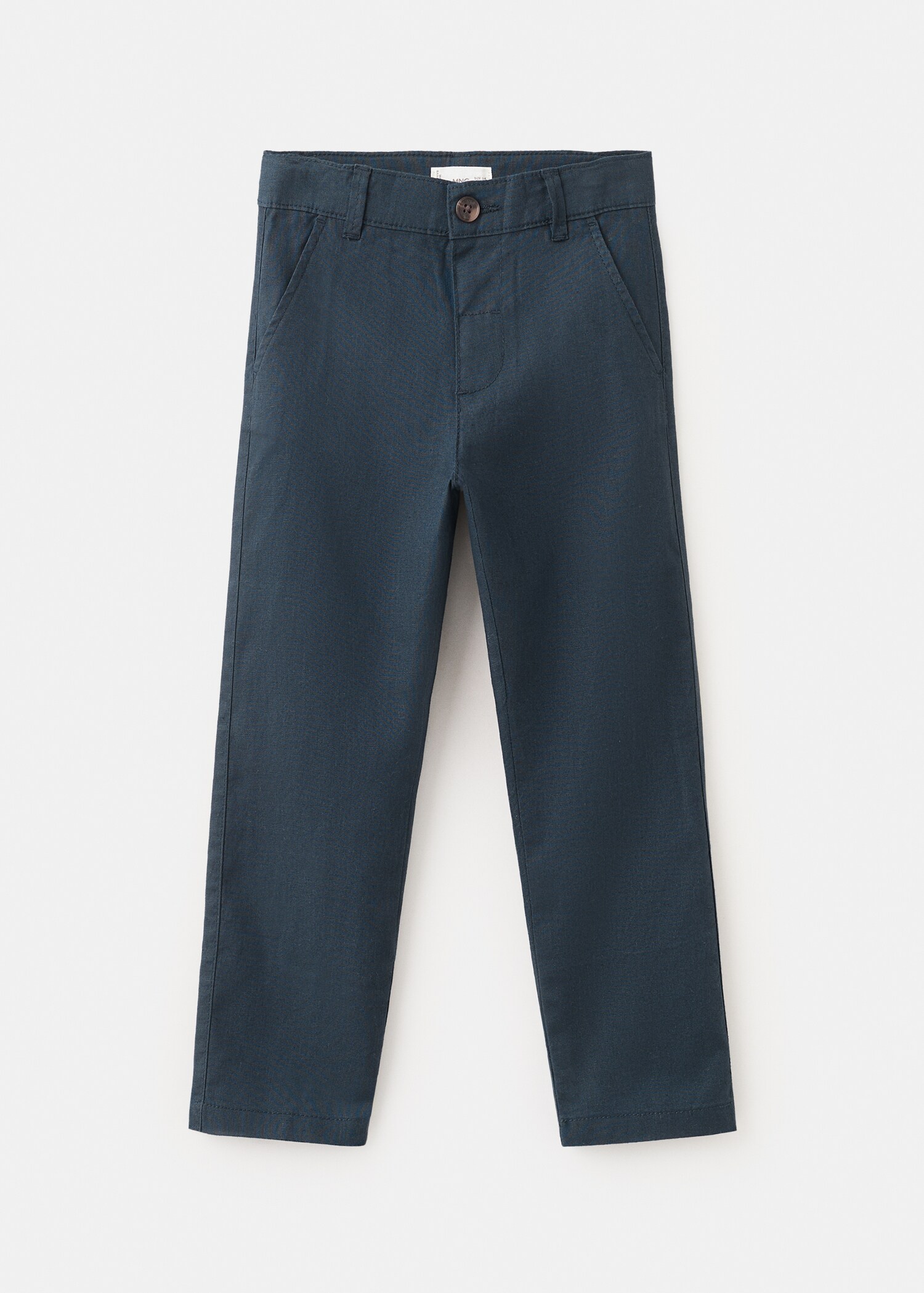 Straight linen-blend trousers - Article without model