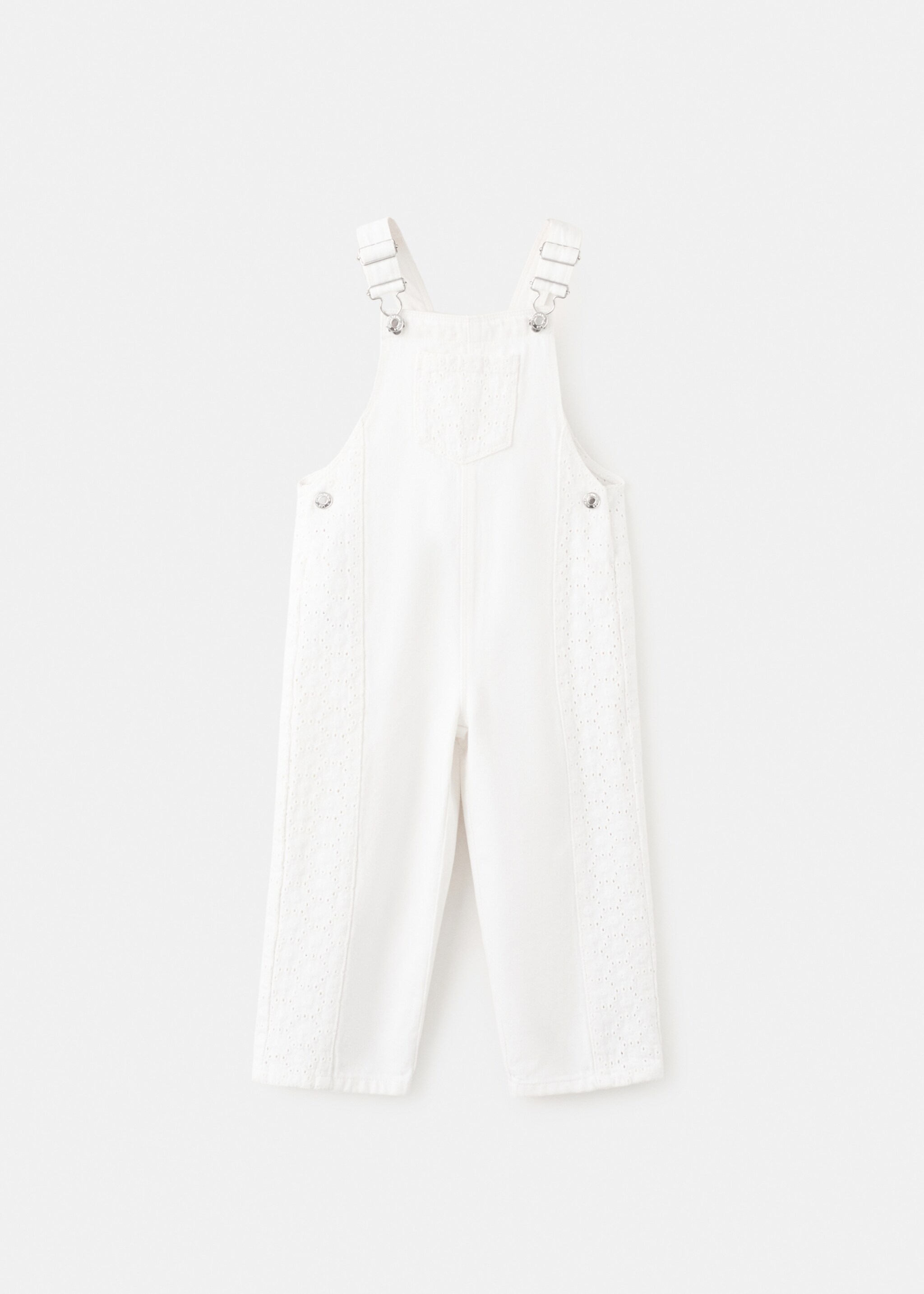 Embroidered denim dungarees - Article without model, Off White. Ref: 27066343-00.