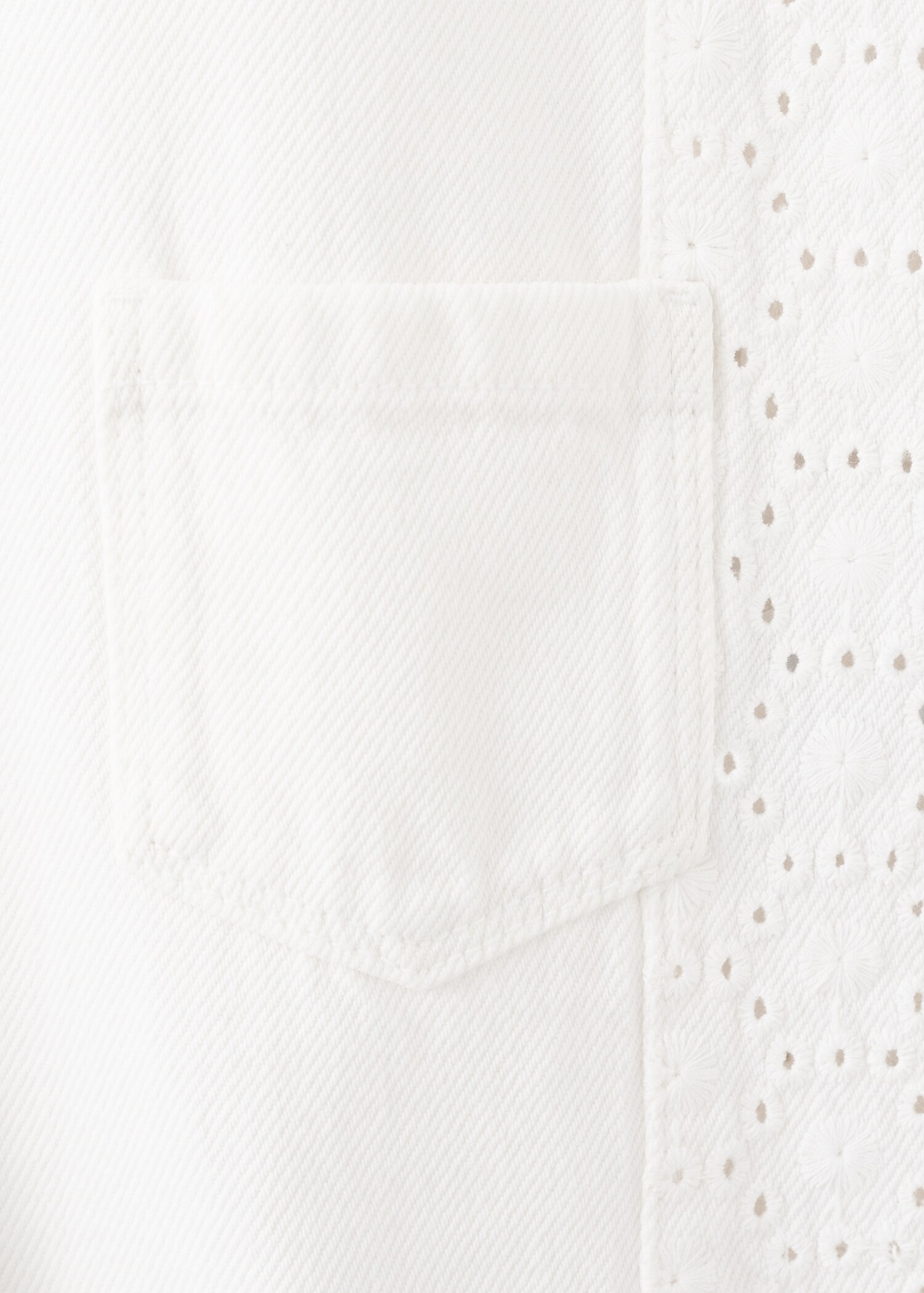 Embroidered denim dungarees - Details of the article 0