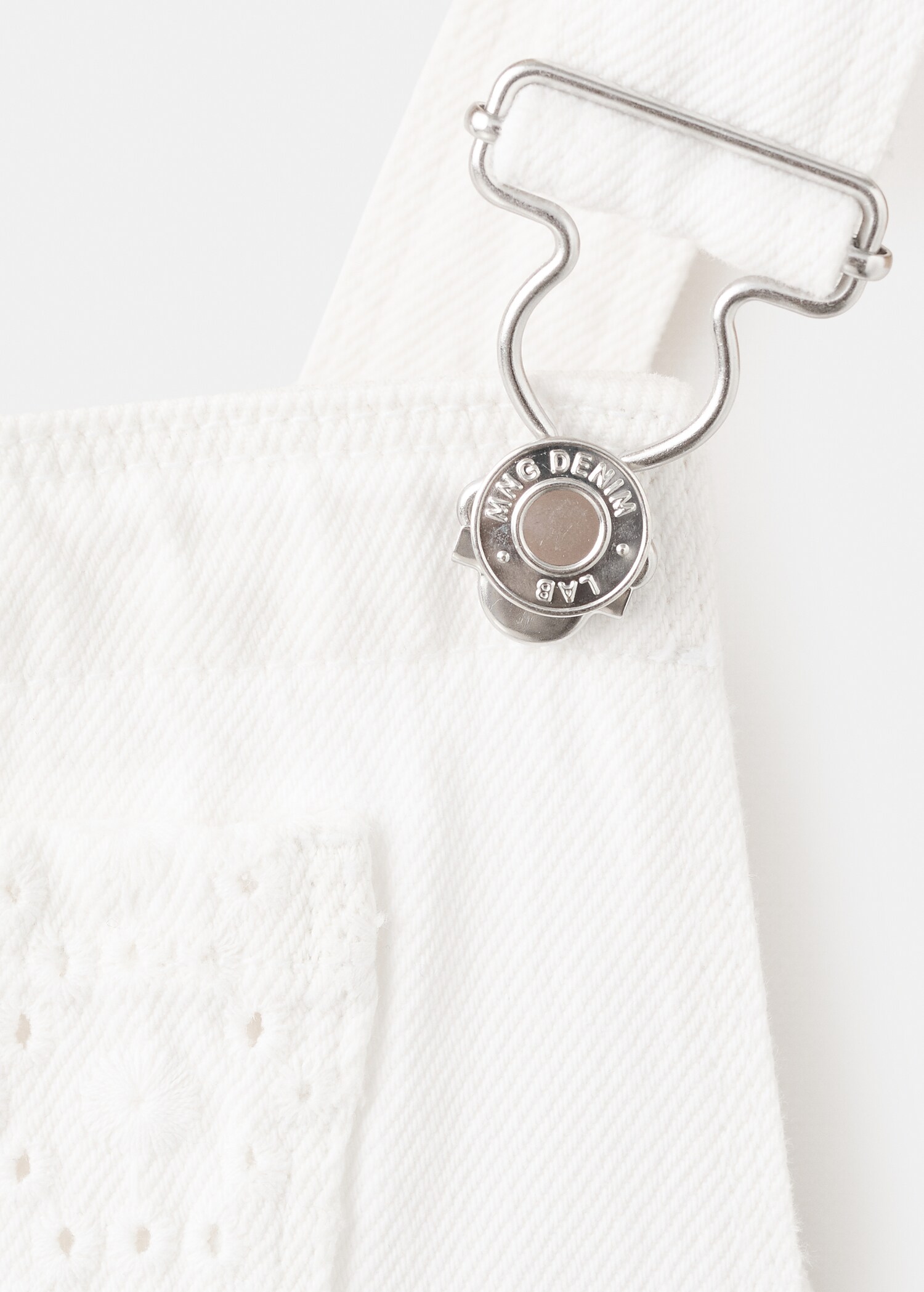 Embroidered denim dungarees - Details of the article 8