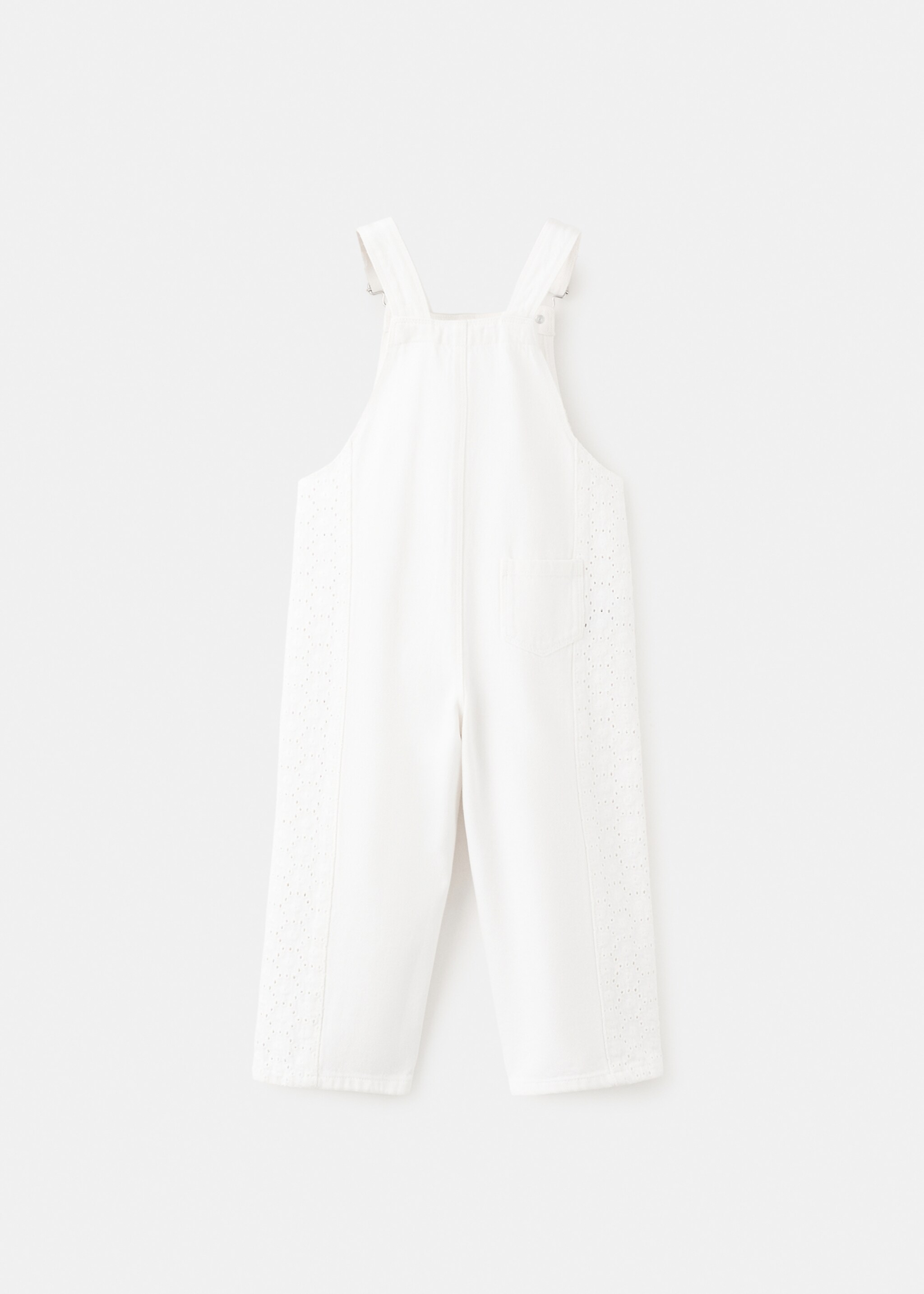 Embroidered denim dungarees - Reverse of the article, Off White. Ref: 27066343-00.