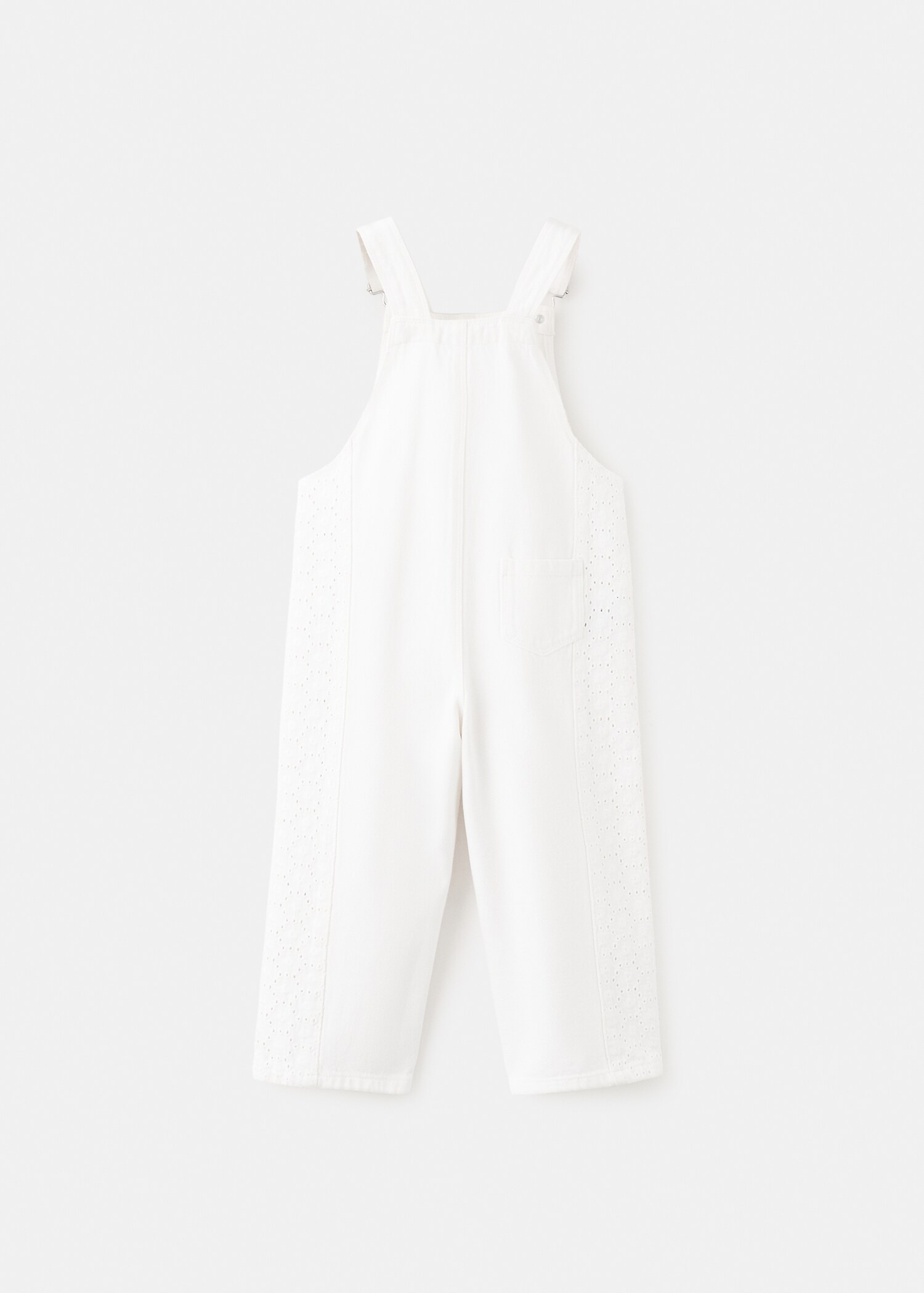 Embroidered denim dungarees - Reverse of the article