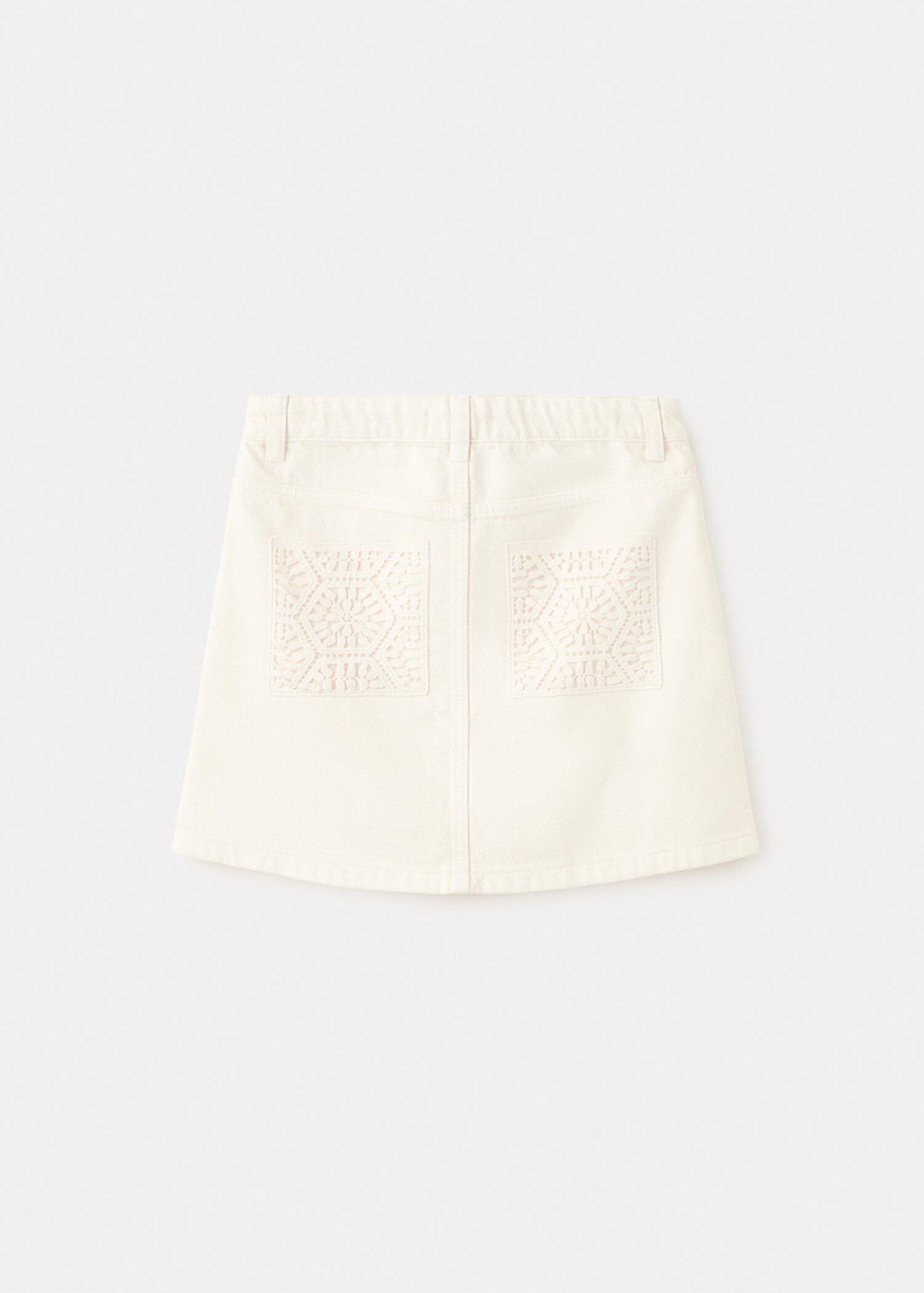 Denim short skirt - Reverse of the article