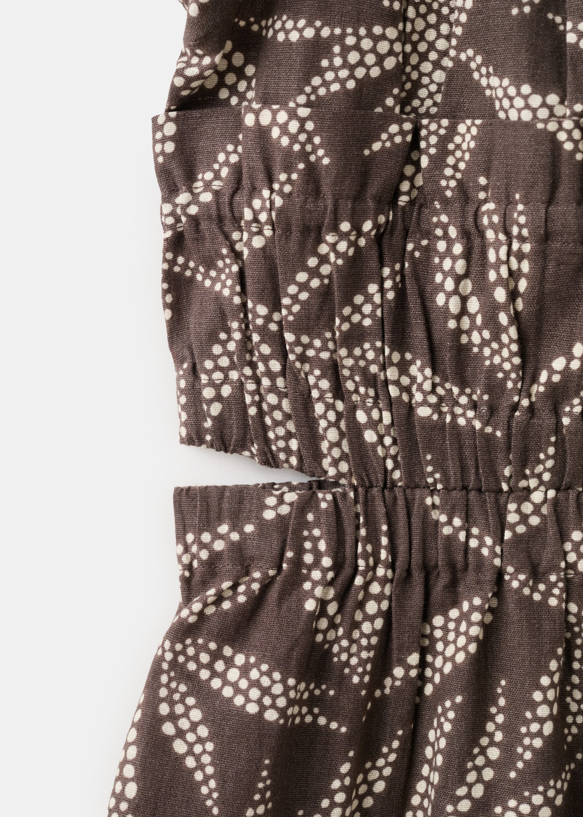 Long printed jumpsuit - Details of the article 0, Chocolate. Ref: 27066345-00.