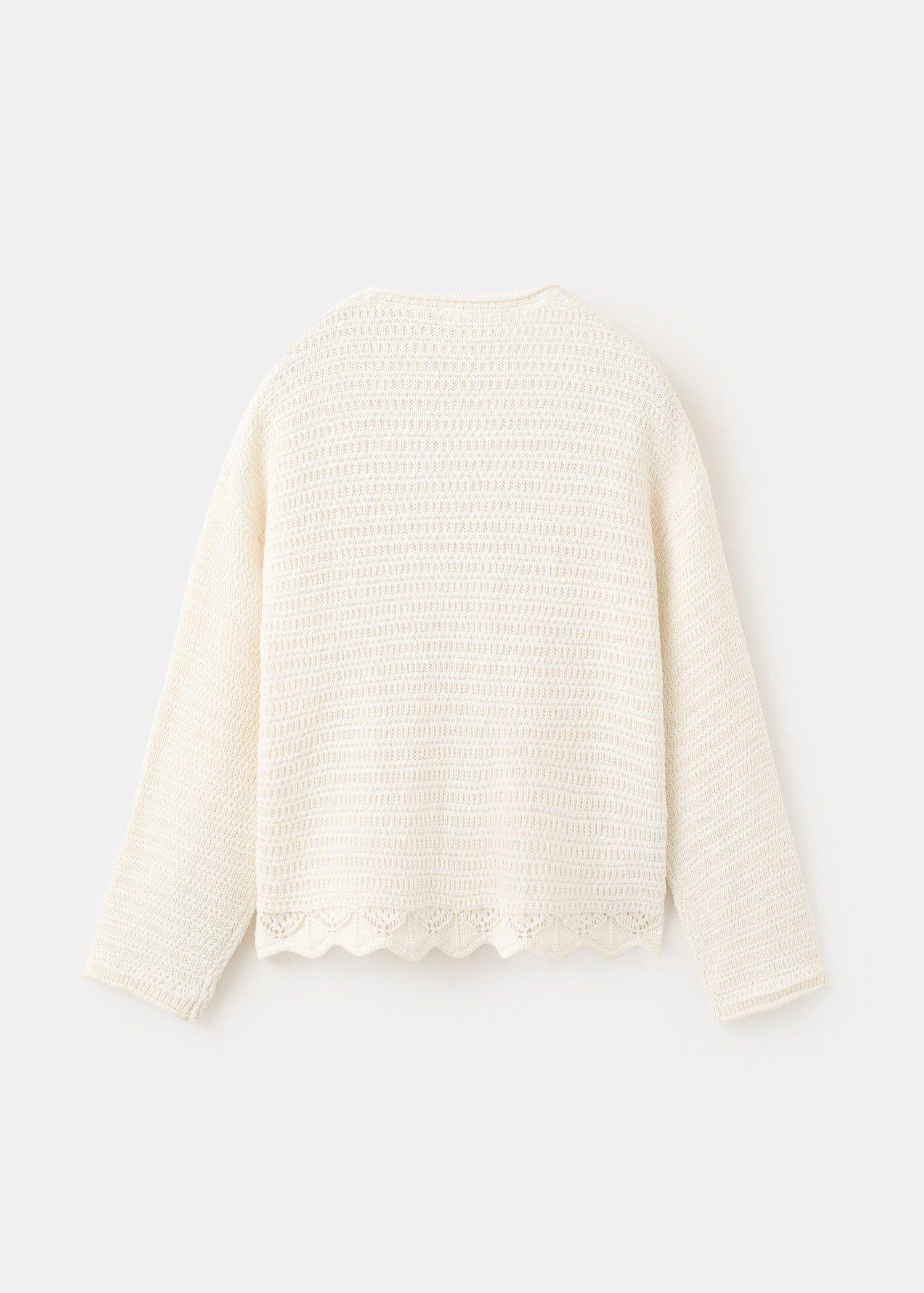 Openwork knit cardigan - Reverse of the article