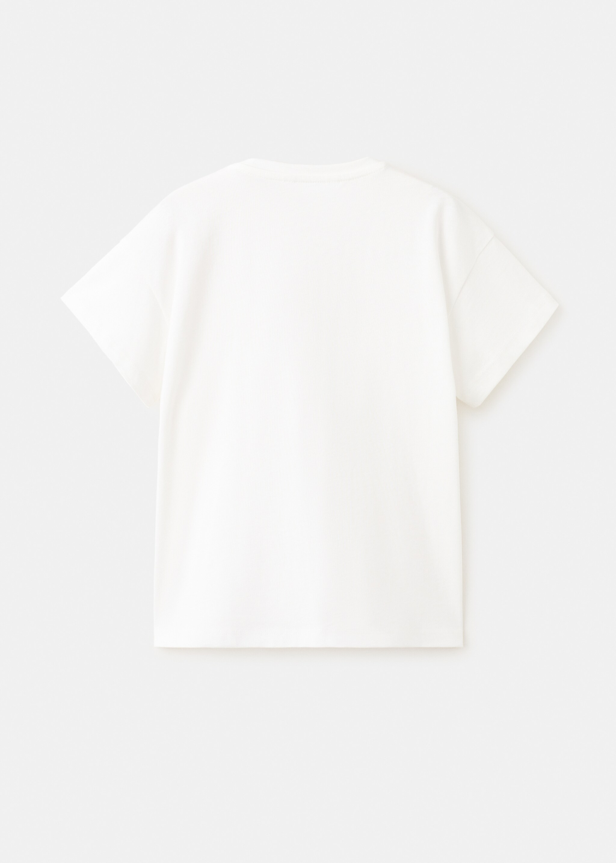 Embroidered cotton T-shirt - Reverse of the article, Off White. Ref: 27066356-00.