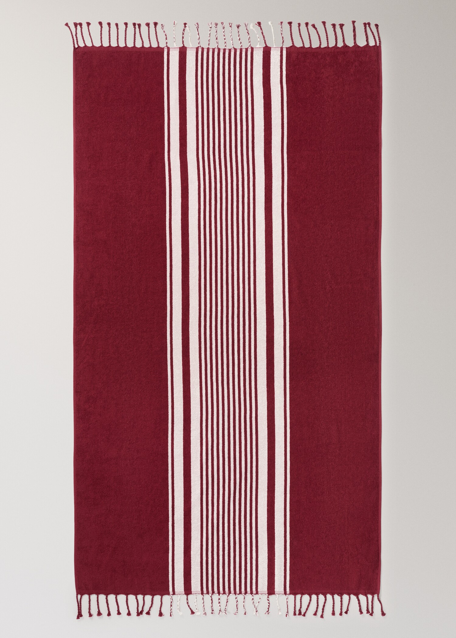 Striped beach towel with tassel detail - Details of the article 3