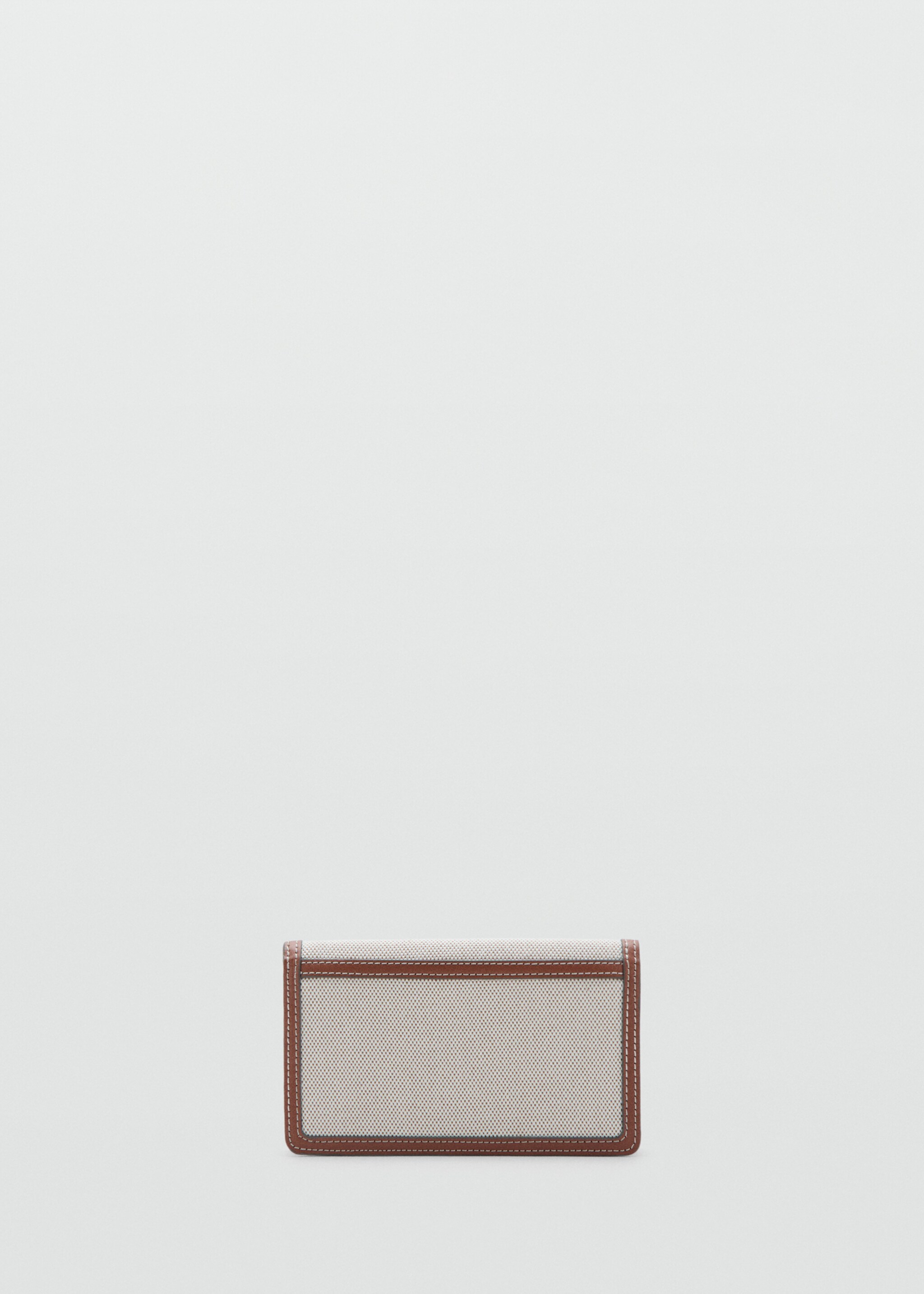 Textured flap wallet - Details of the article 2, Beige. Ref: 27066358-00.